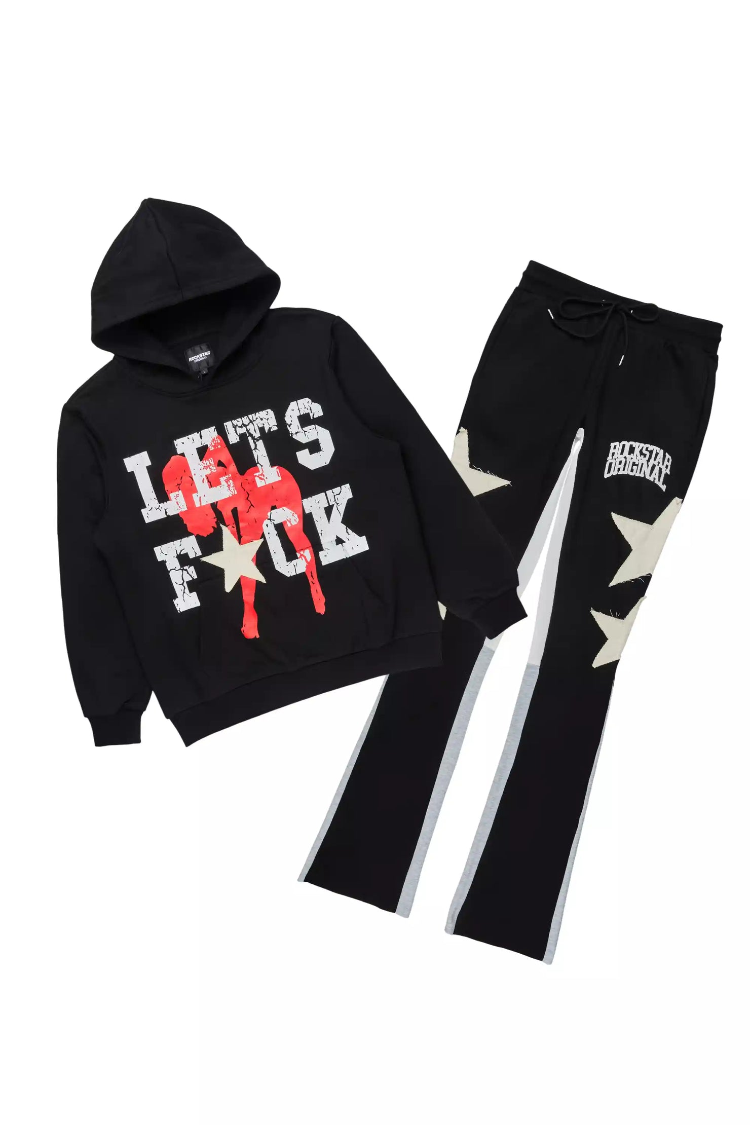 Pacino Black Stacked Track Set