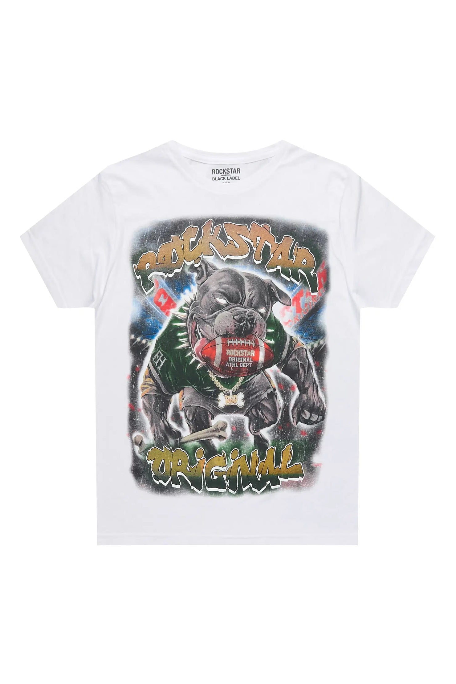 Boys Bragix White Graphic T-Shirt