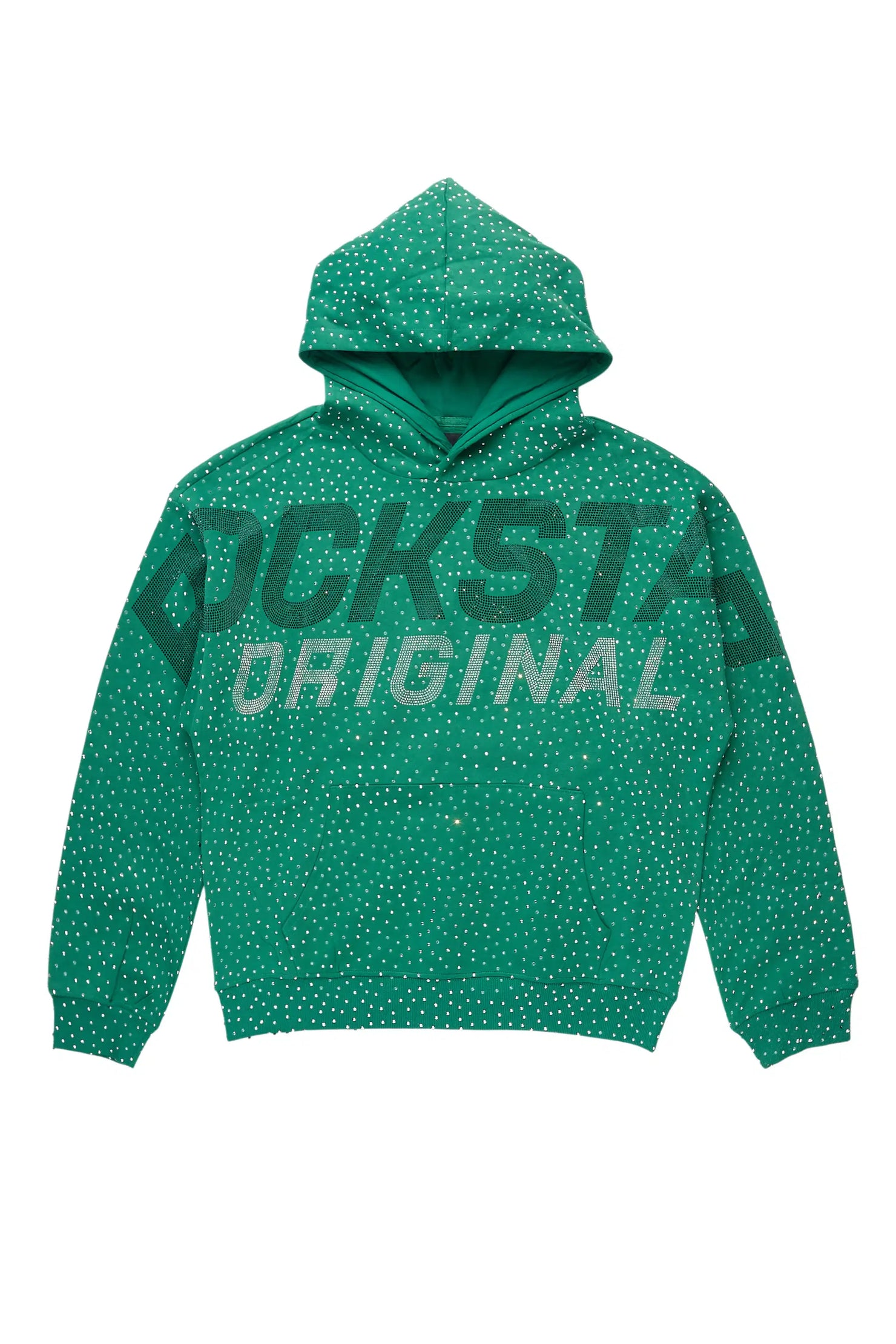 Roshanda Green Rhinestone Hoodie