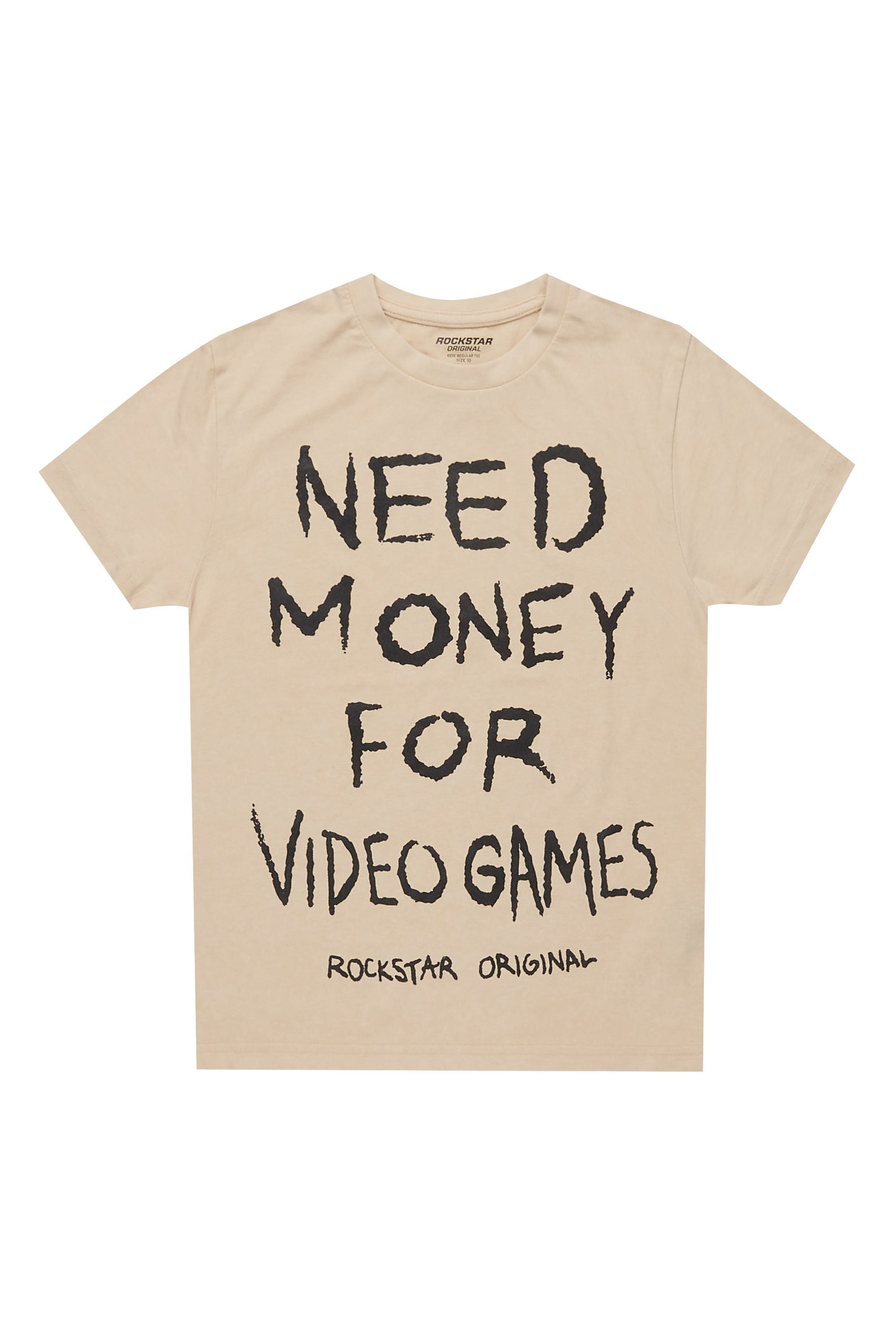Boys M4 Video Games Vintage Sand Graphic T-Shirt