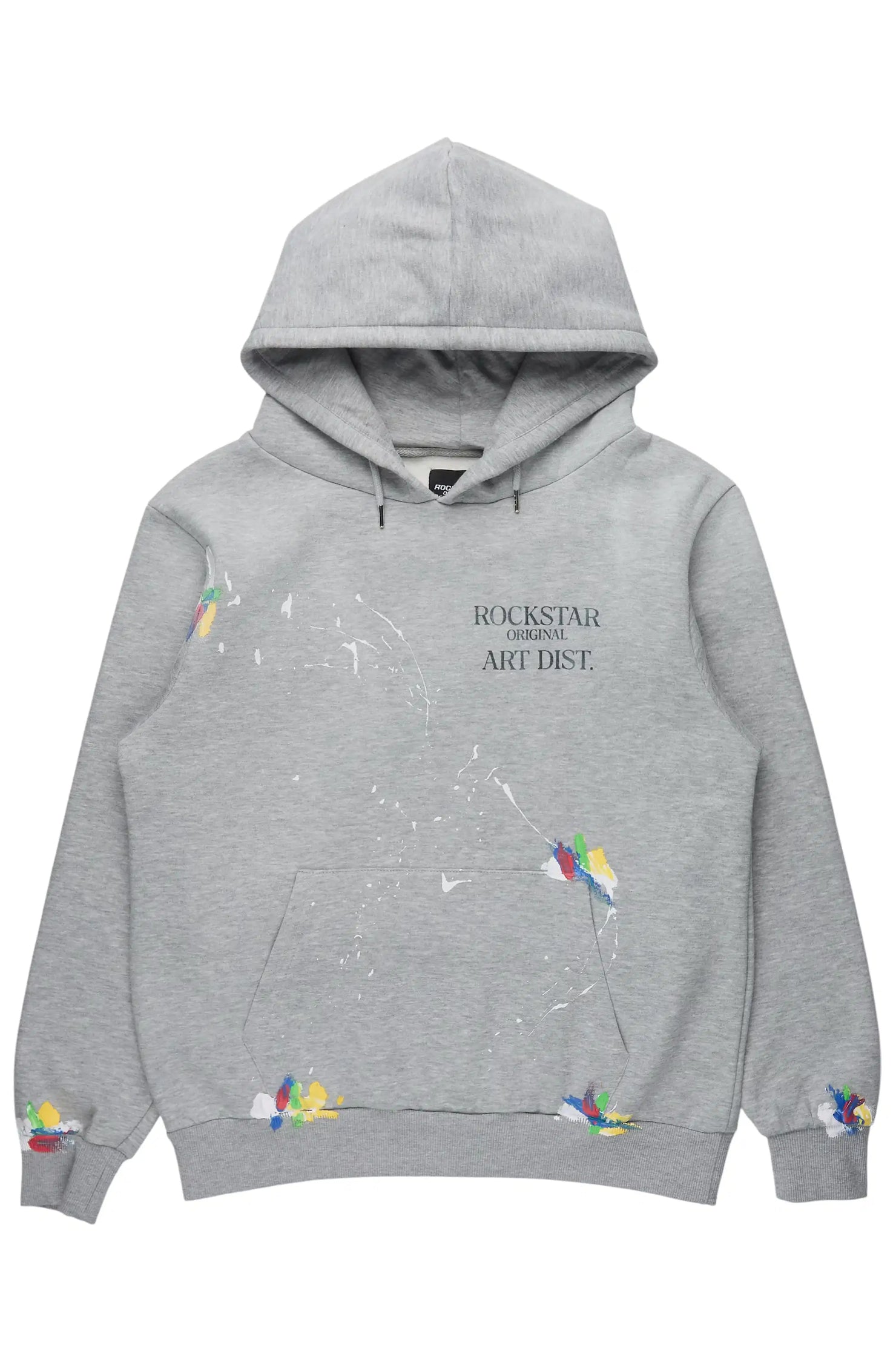 Rockstar Art Dist. Heather Grey Graphic Hoodie