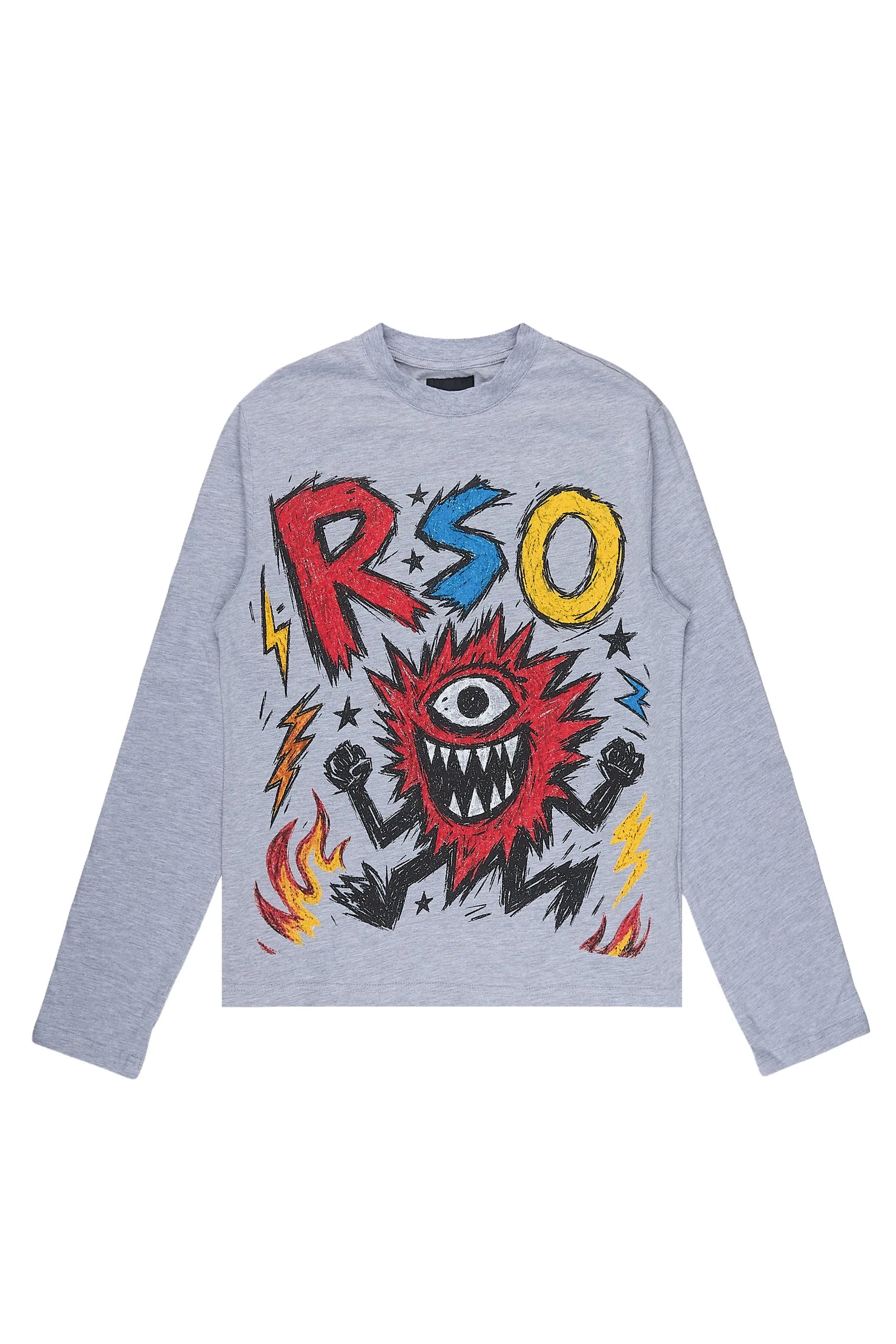 Boys Zesty Heather Grey Long Sleeve T-Shirt