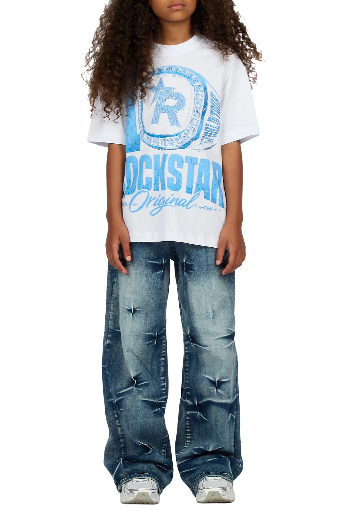 Girls Emiliana Light Wash Relaxed Fit Jean