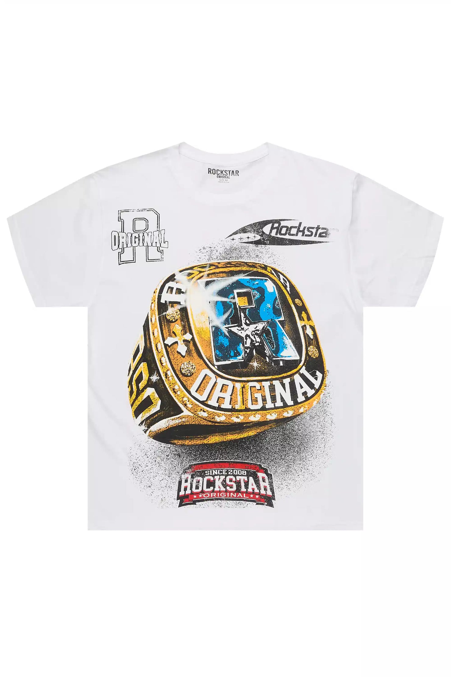 Gemchamp White Graphic T-Shirt