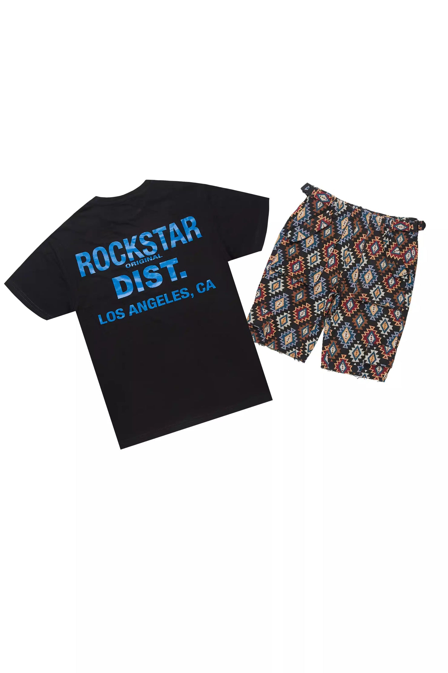 Andraila Black T-Shirt Short Set