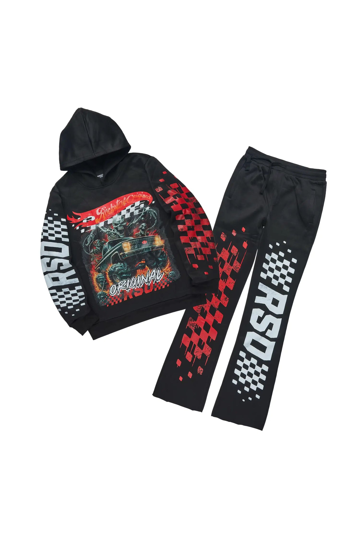 Boys Dremar Black/Multi Stacked Track Set