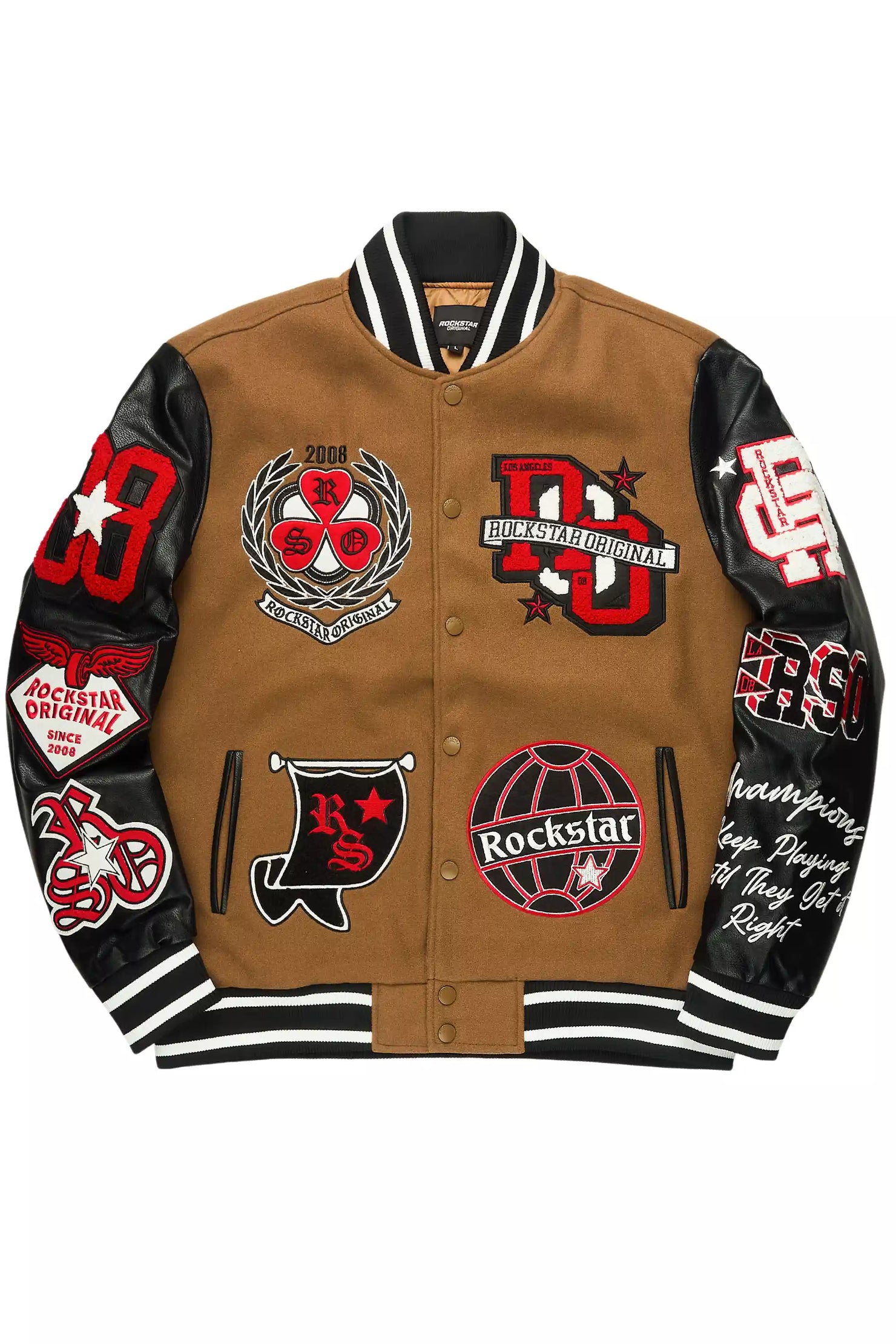 Gallant Beige Varsity Jacket