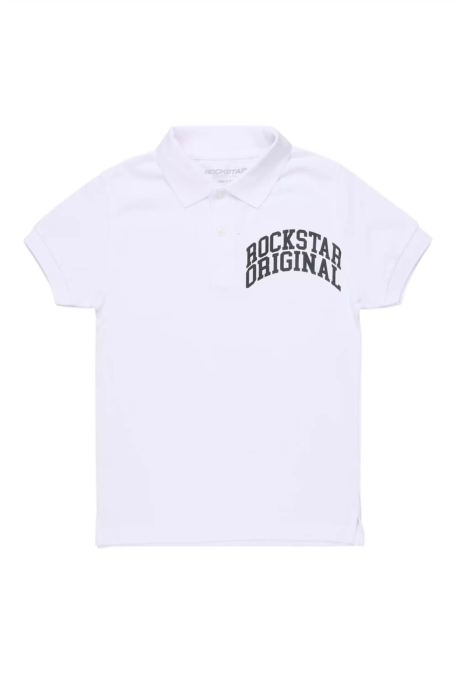 Boys Pete White/Black Polo