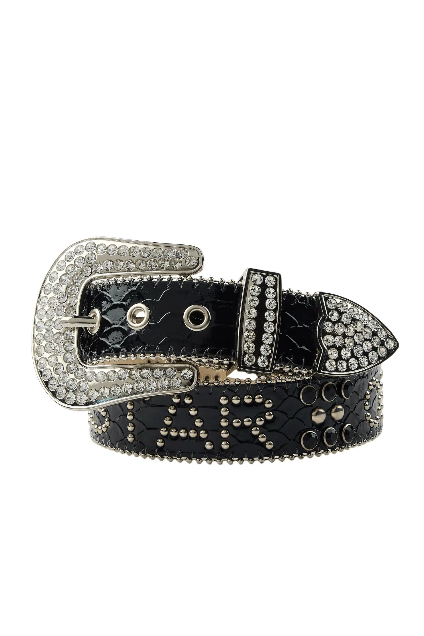 Boys Vallero Black/Silver Rockstar Logo Belt