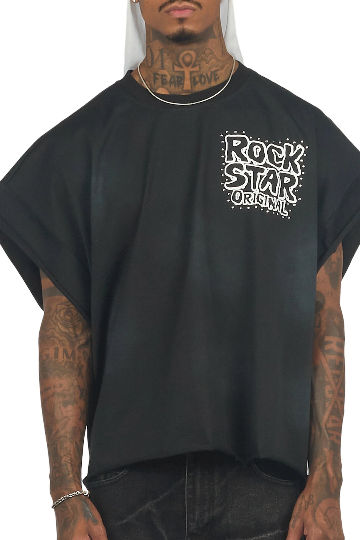 Marc Black Cut Sleeve Tee