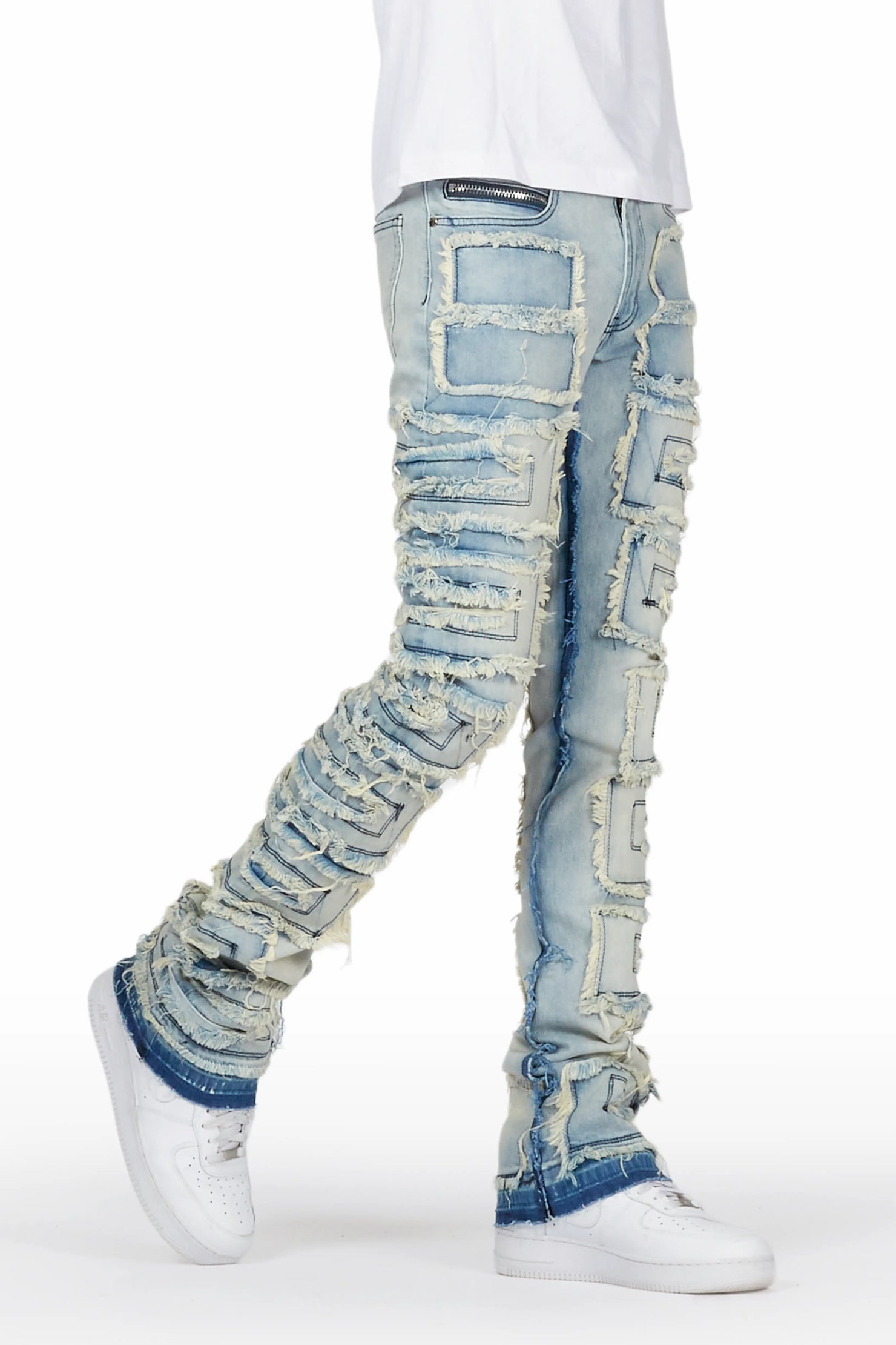Wayland Blue Stacked Flare Jean