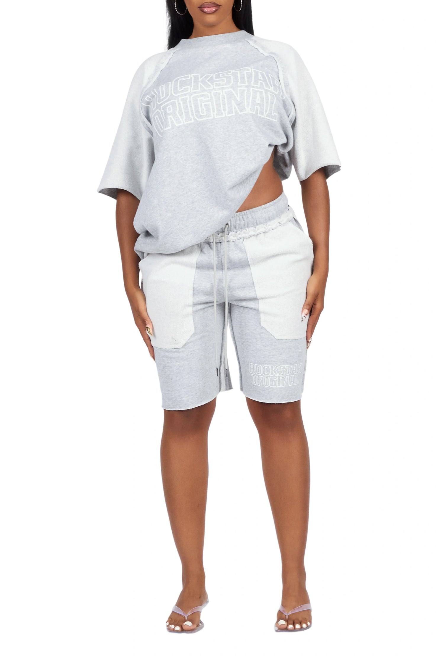 Vianney Grey T-Shirt Short Set