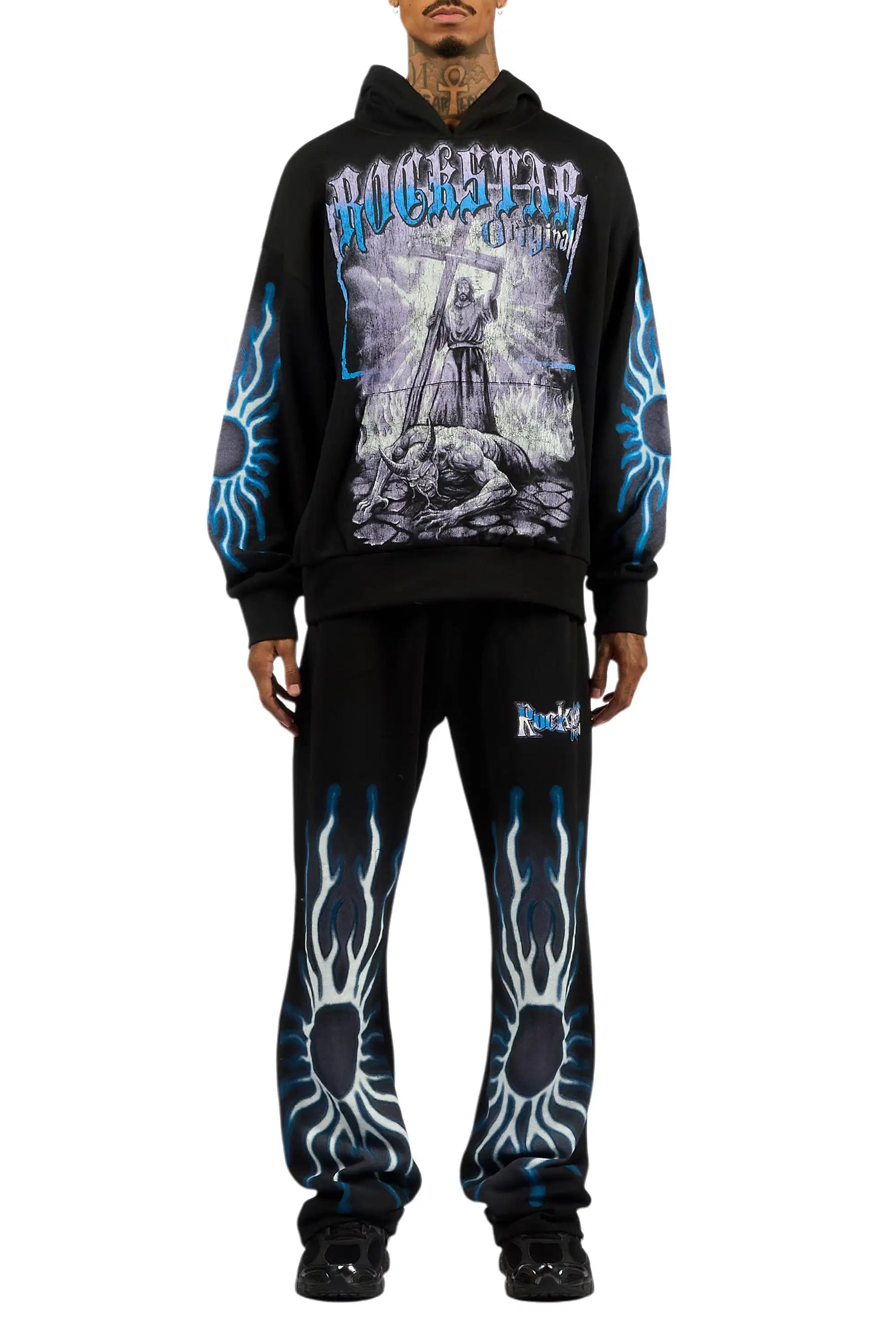 Blazer Black Hoodie/Baggy Pant Track Set