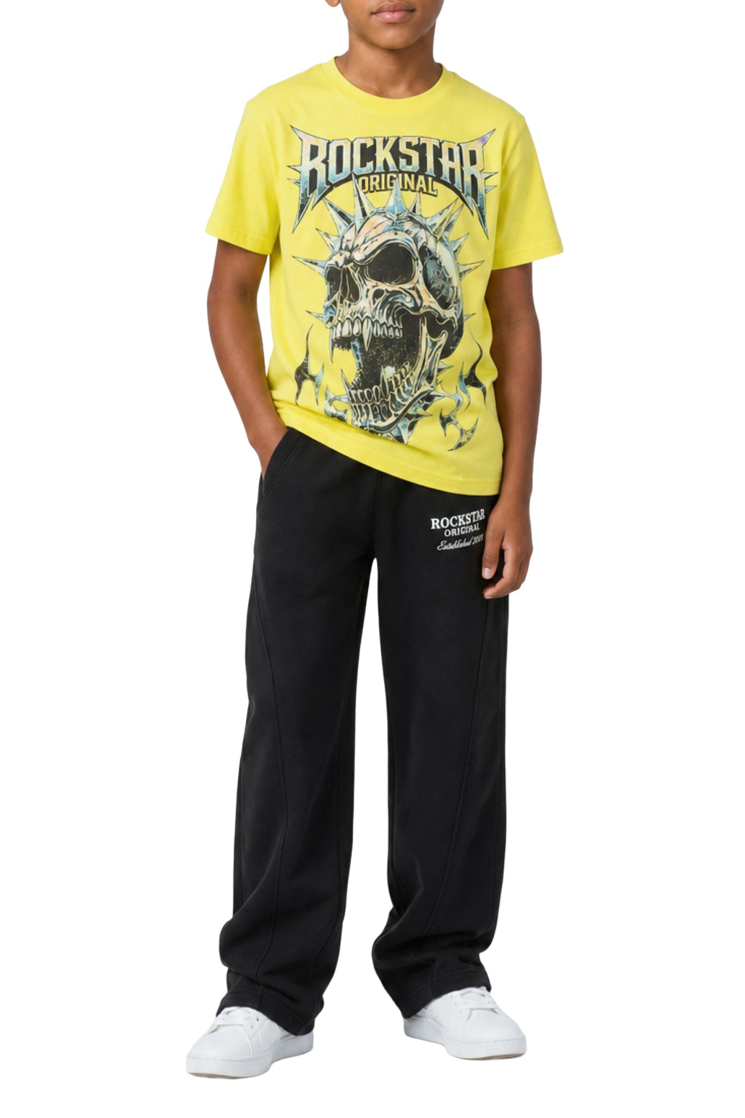 Boys Maximillian Black Gabby Barrel Sweatpant