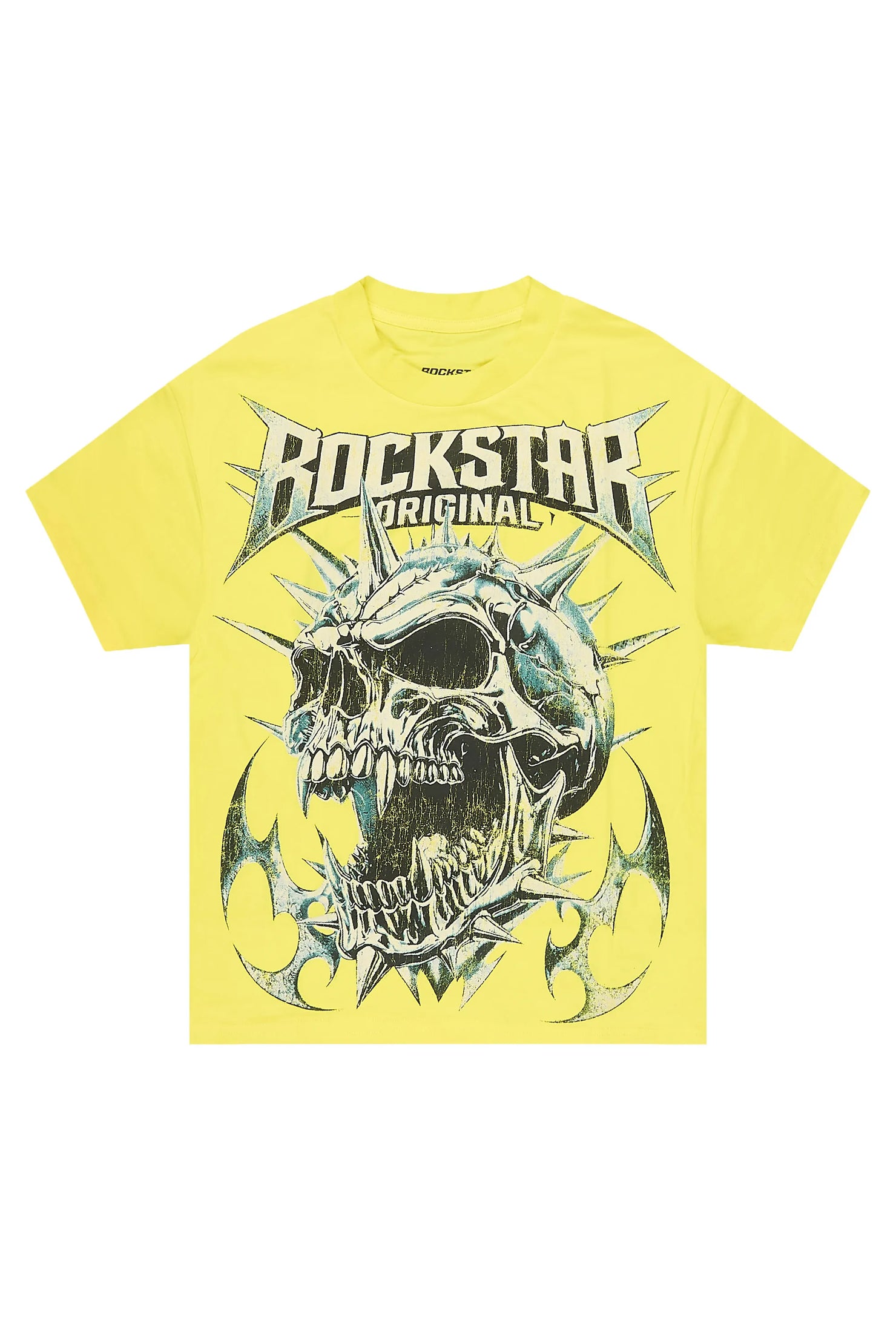 Boys Boos Yellow/Charcoal Graphic T-Shirt