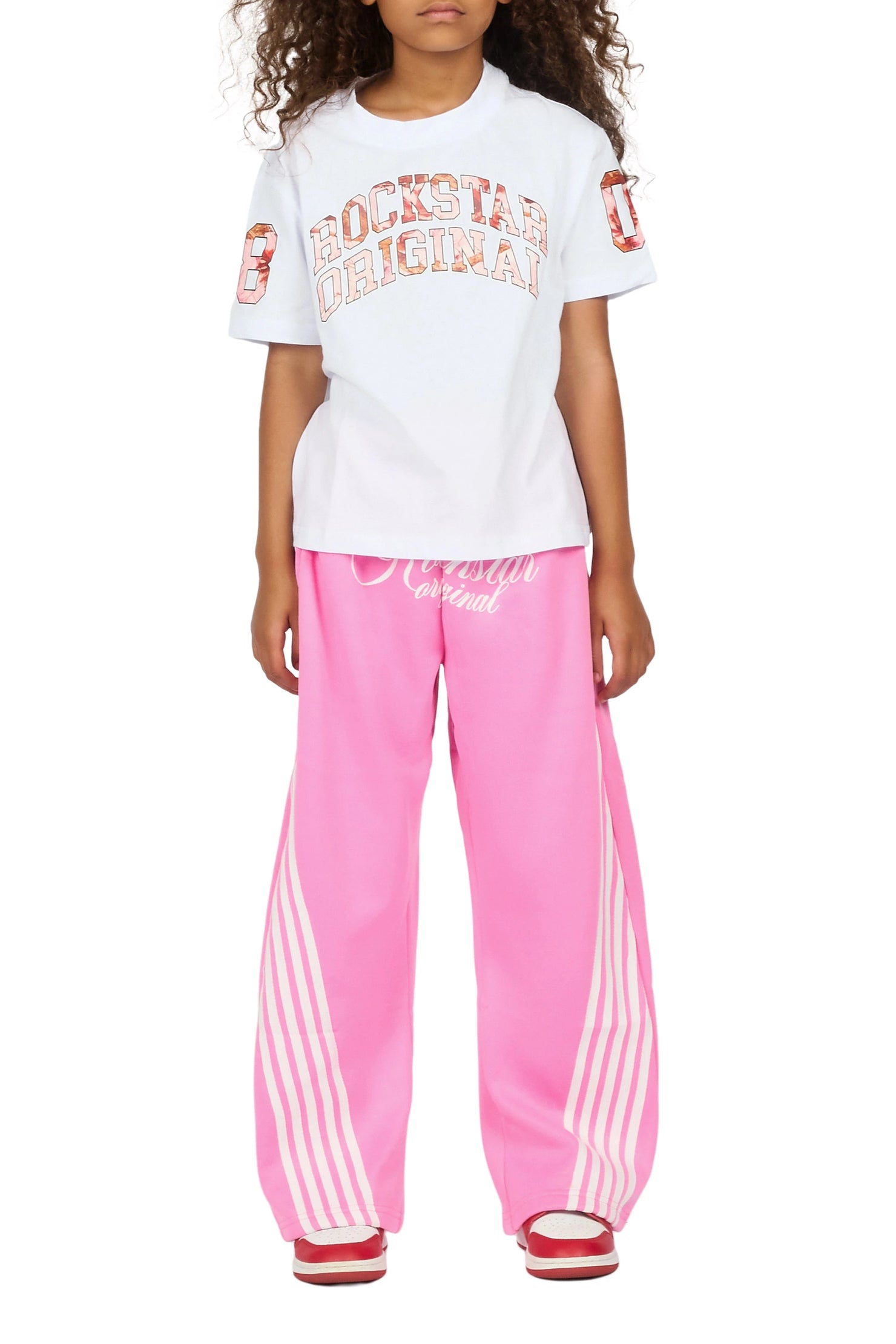 Girls Aerialla Pink Super Super Baggy Track Pant