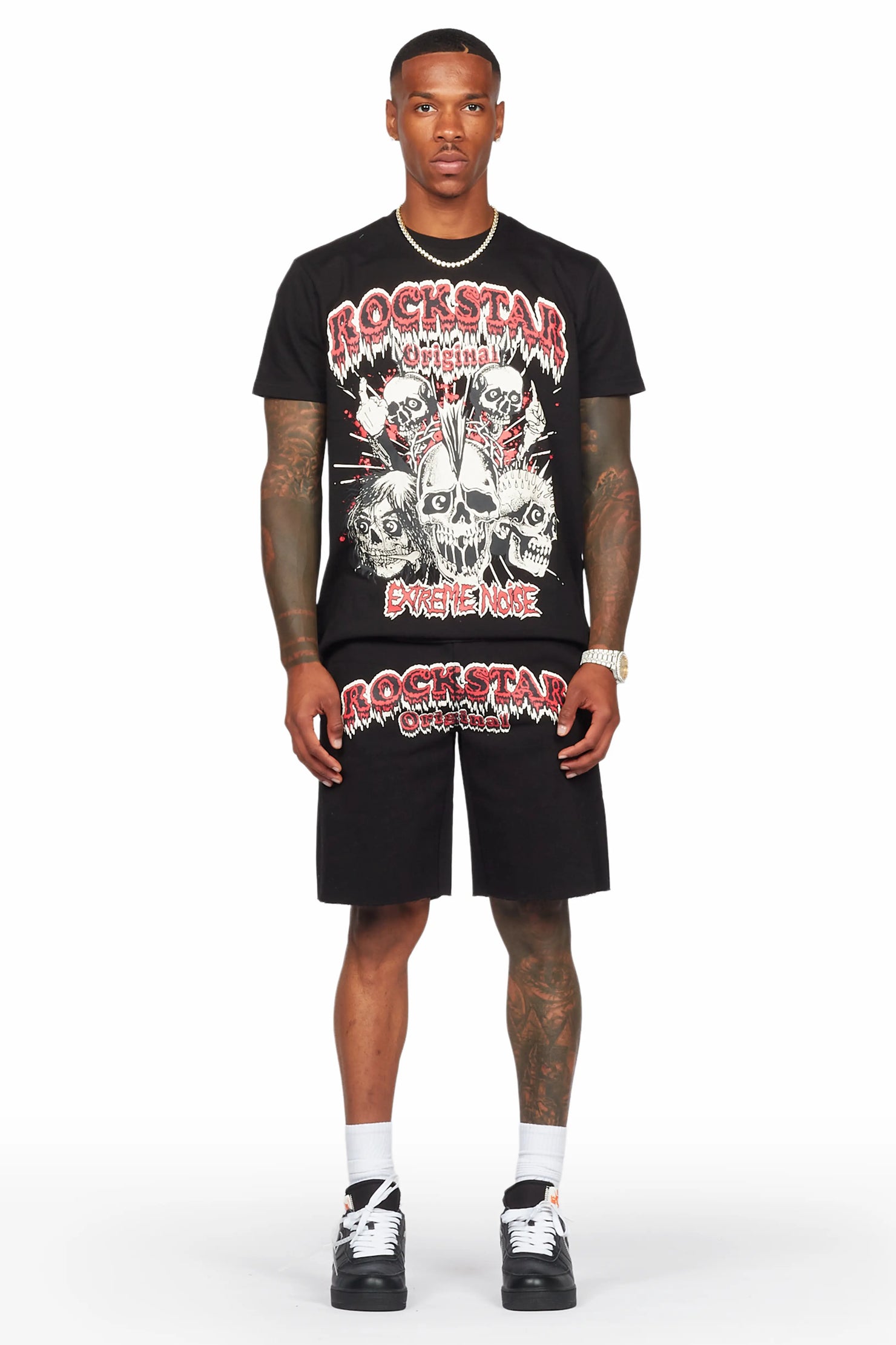 Tabor Black T-Shirt/Short Set