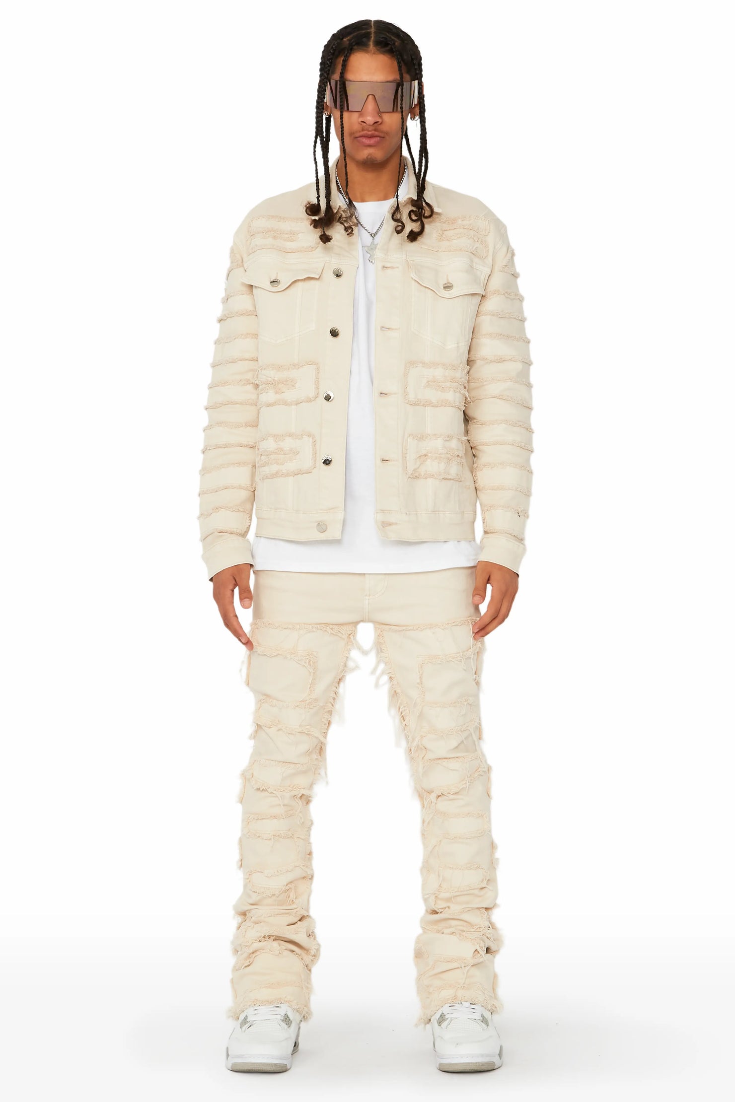 Shake Beige Denim Jacket