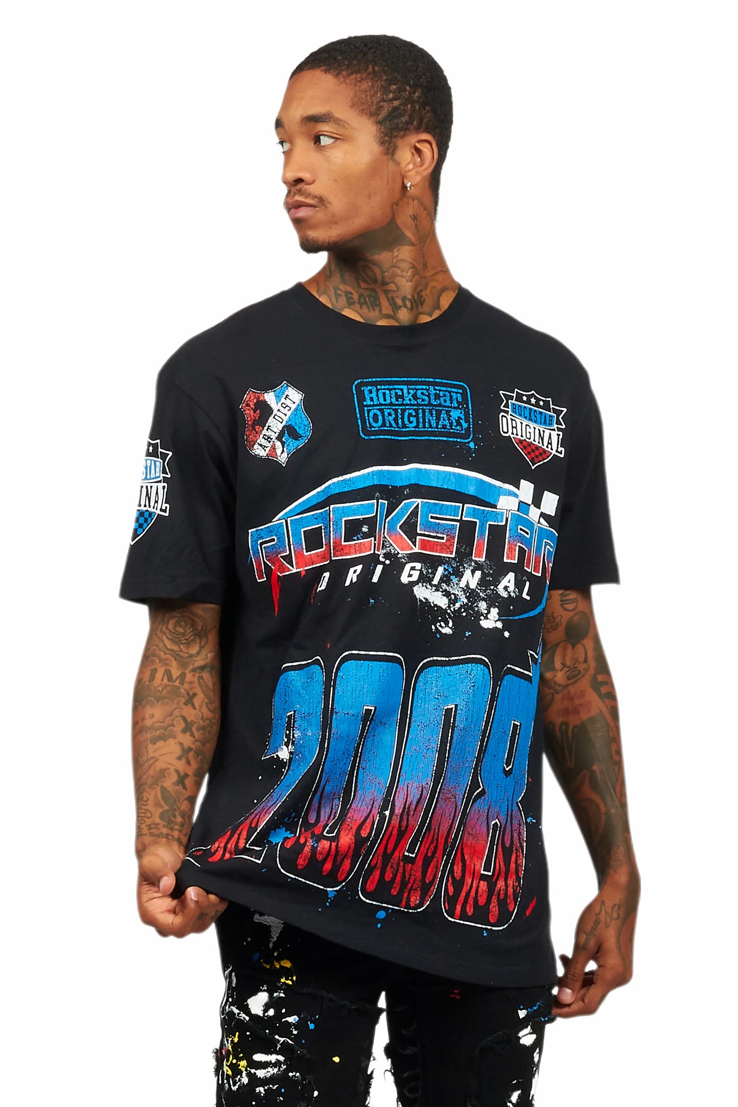 Amos Black/Multi Graphic T-Shirt