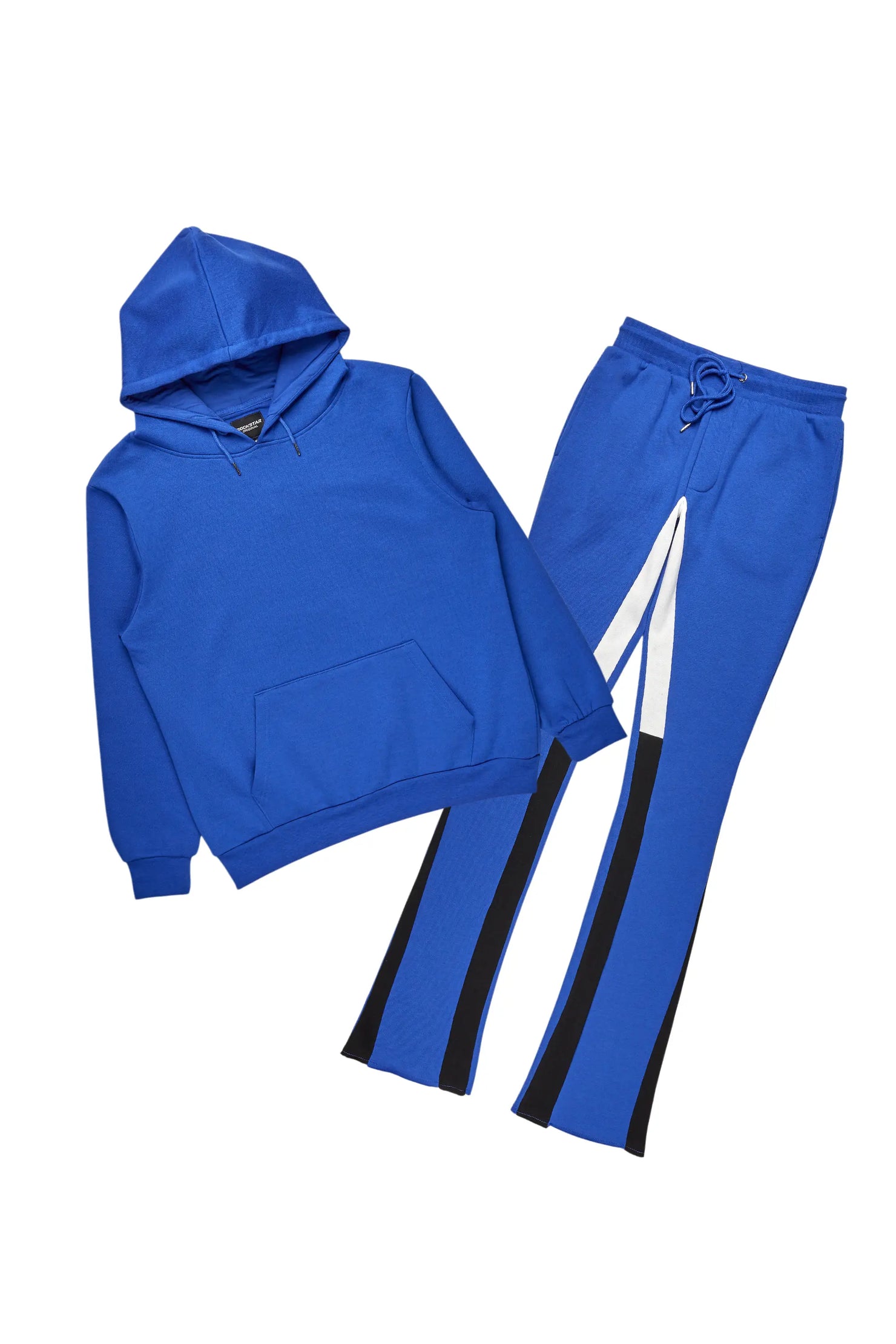 Basic Royal Blue Hoodie/Stacked Flare Track Set