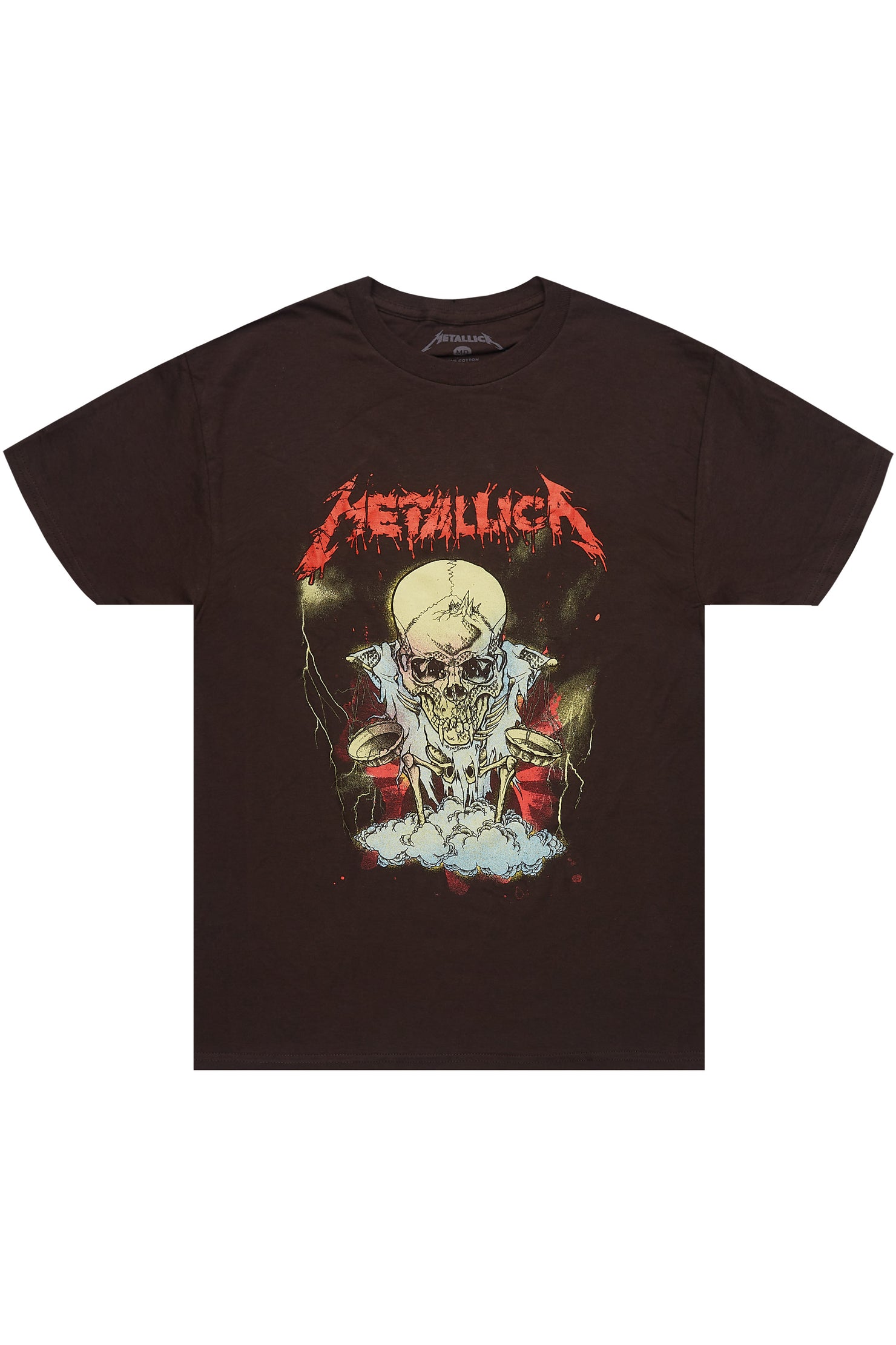 Metallica Skull Brown/Red Graphic T-Shirt