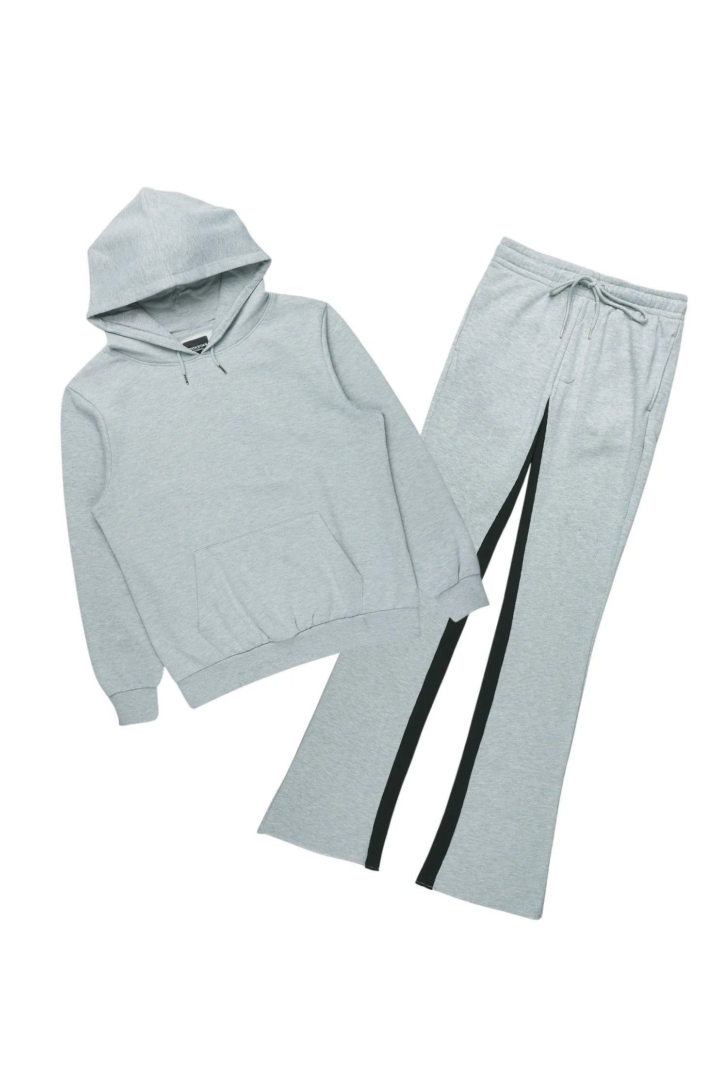 Basic Heather Grey Hoodie/Baggy Track Pant Set