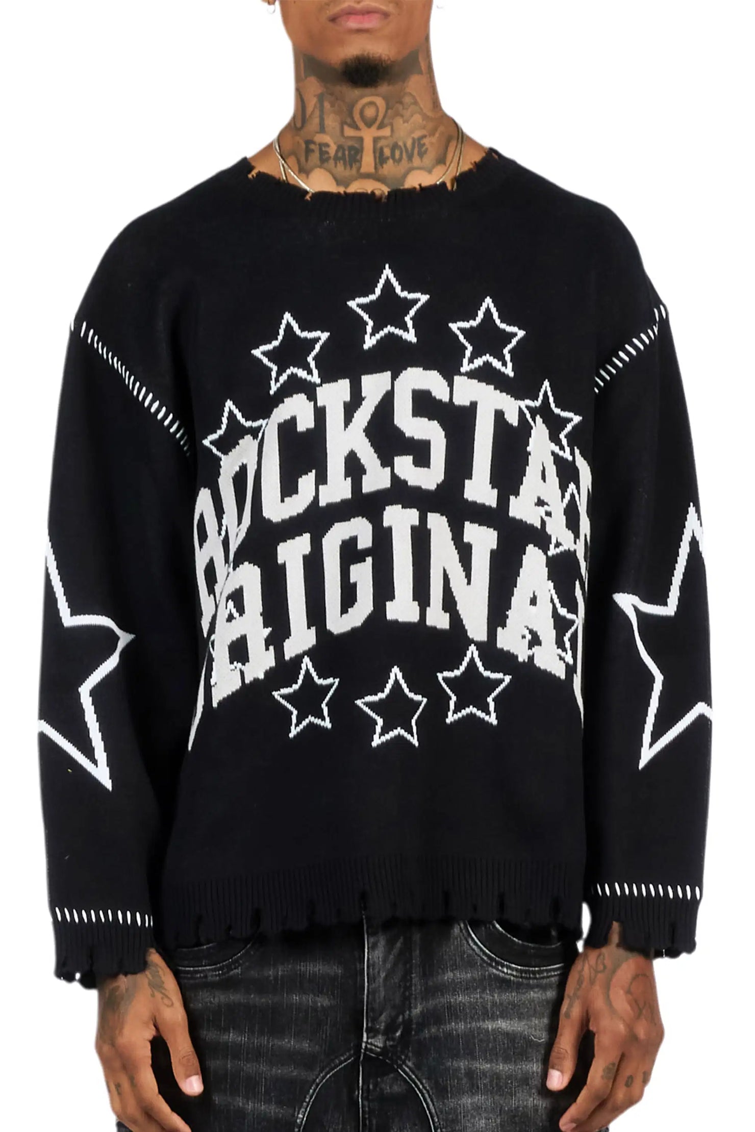 Starlux Black Knit Sweater