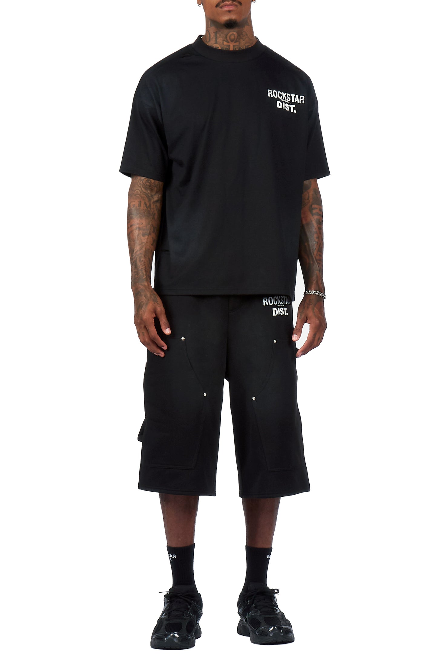 Finn Black T-Shirt Jort Set