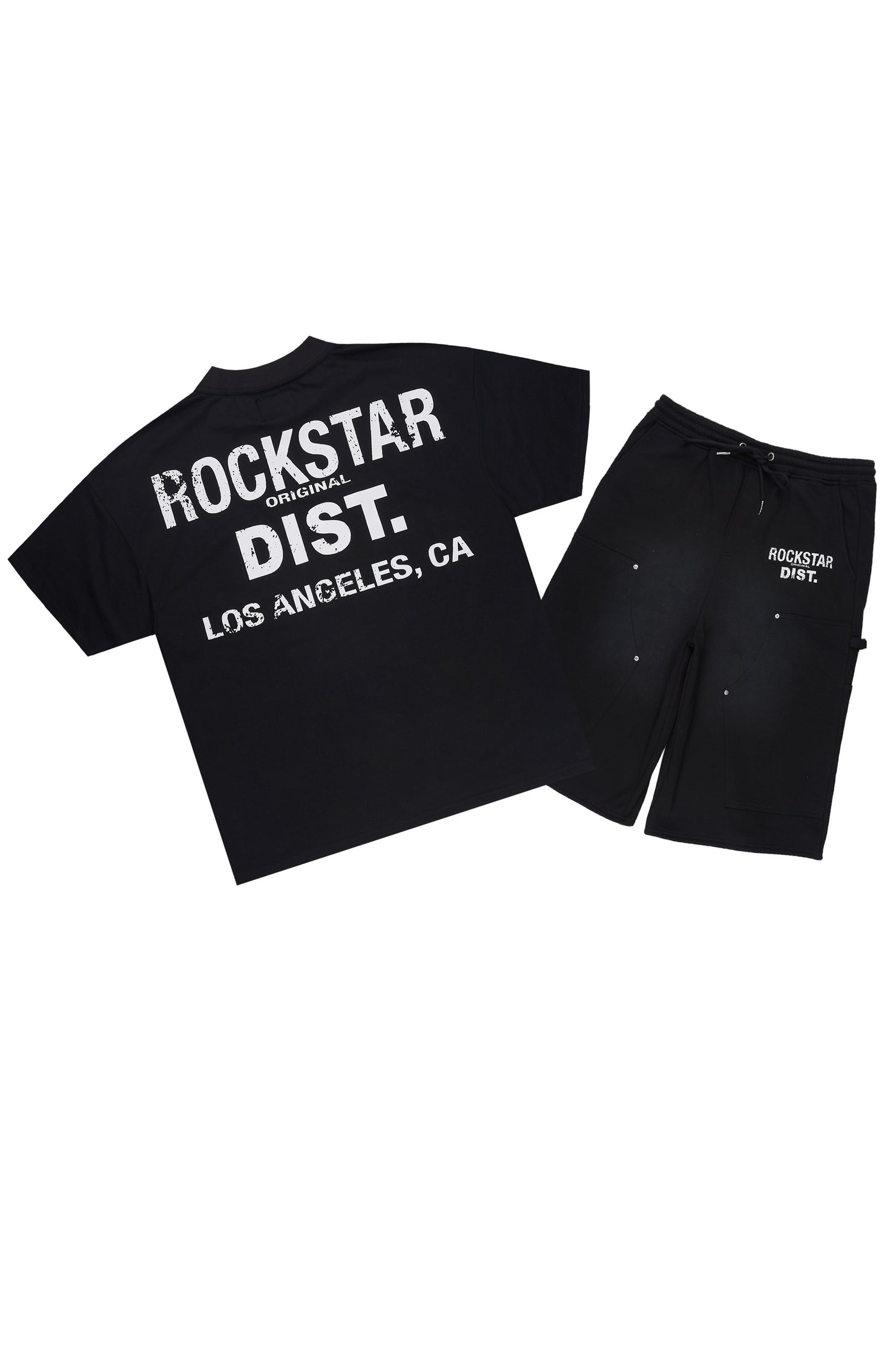Finn Black T-Shirt Jort Set