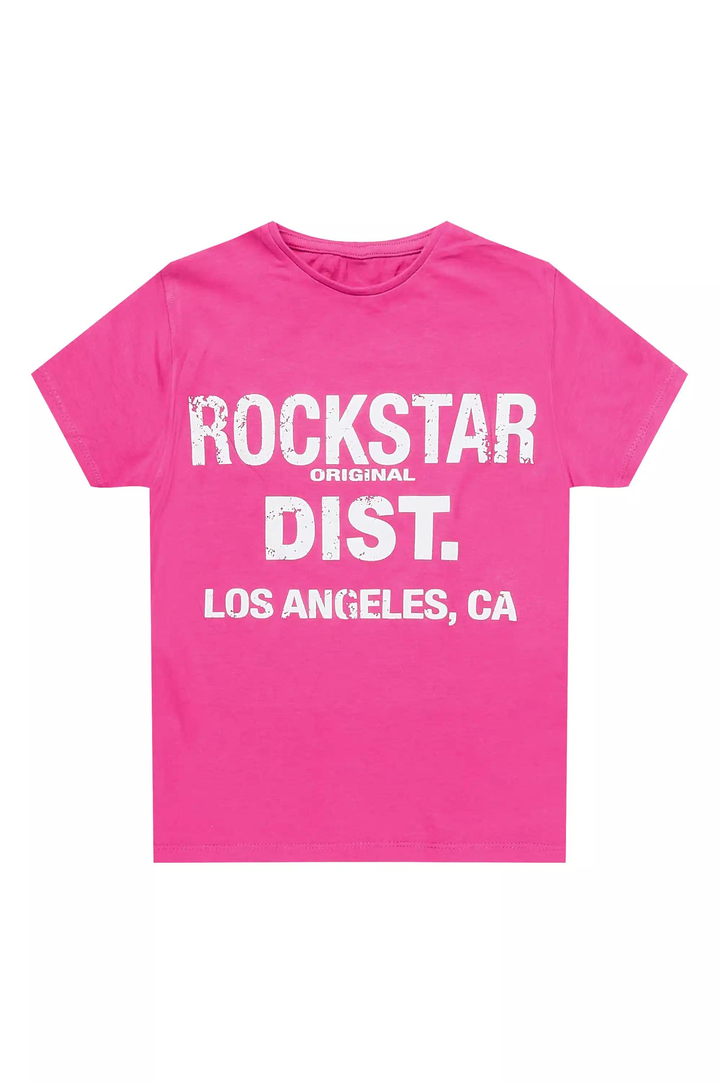 Girls Janny Fuchsia/White Graphic T-Shirt