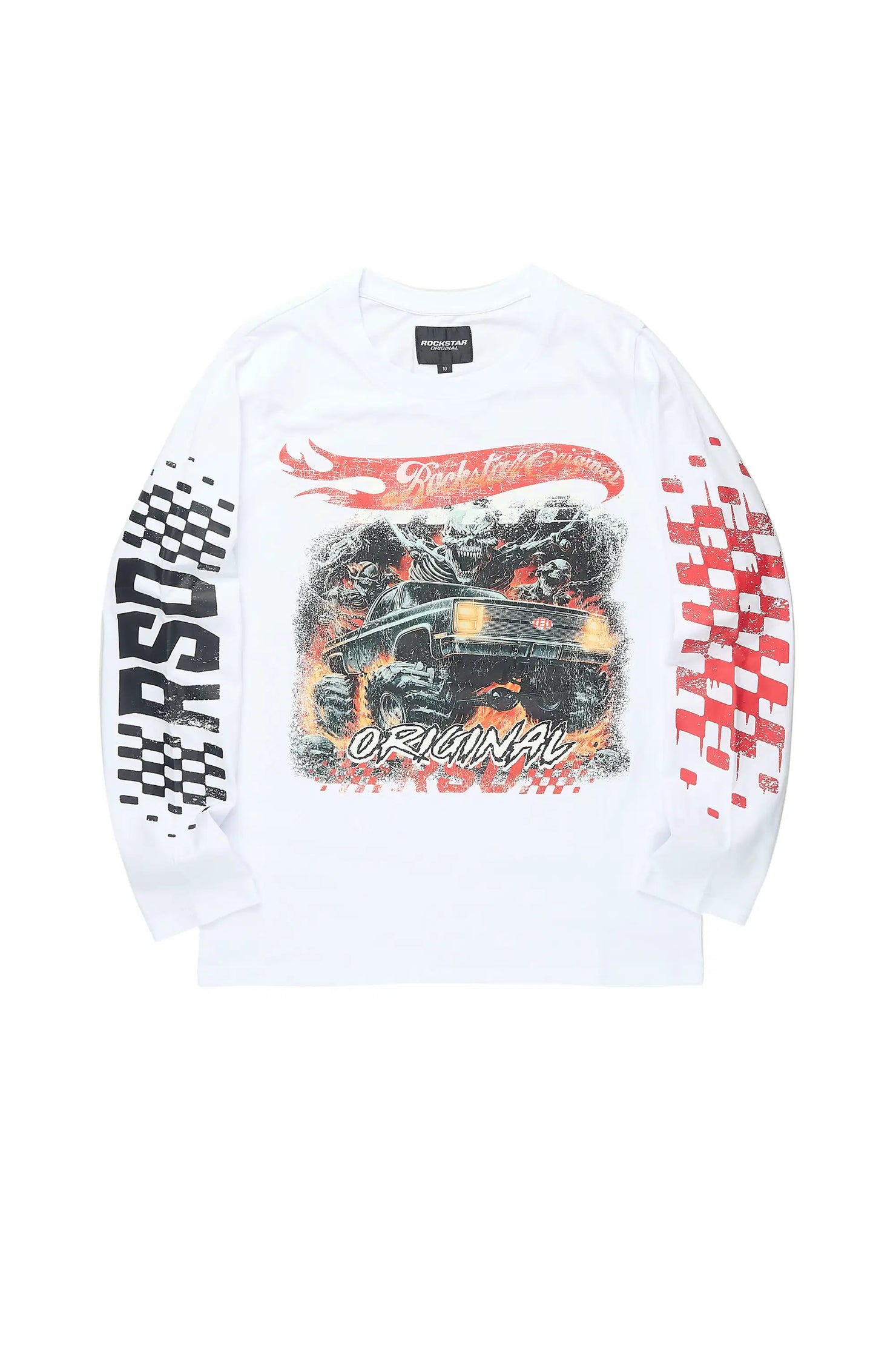 Boys Dremar White Graphic L/S T-Shirt