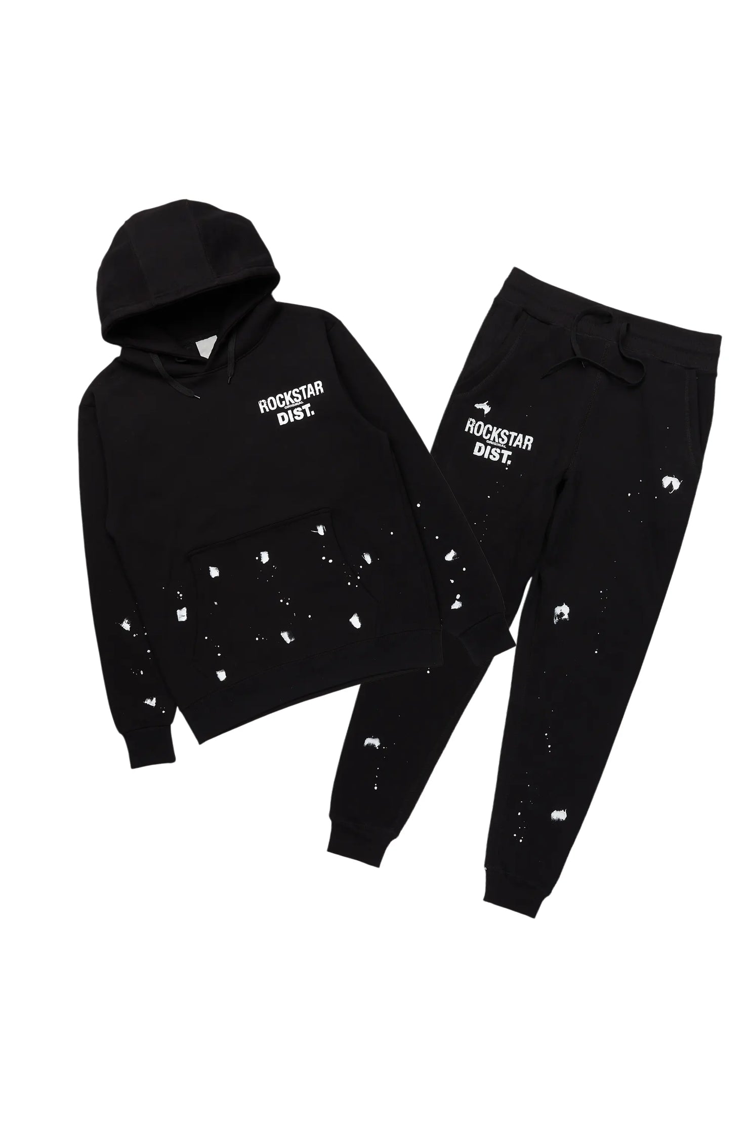 Raffer Black Hoodie/Jogger Sweat Track Set