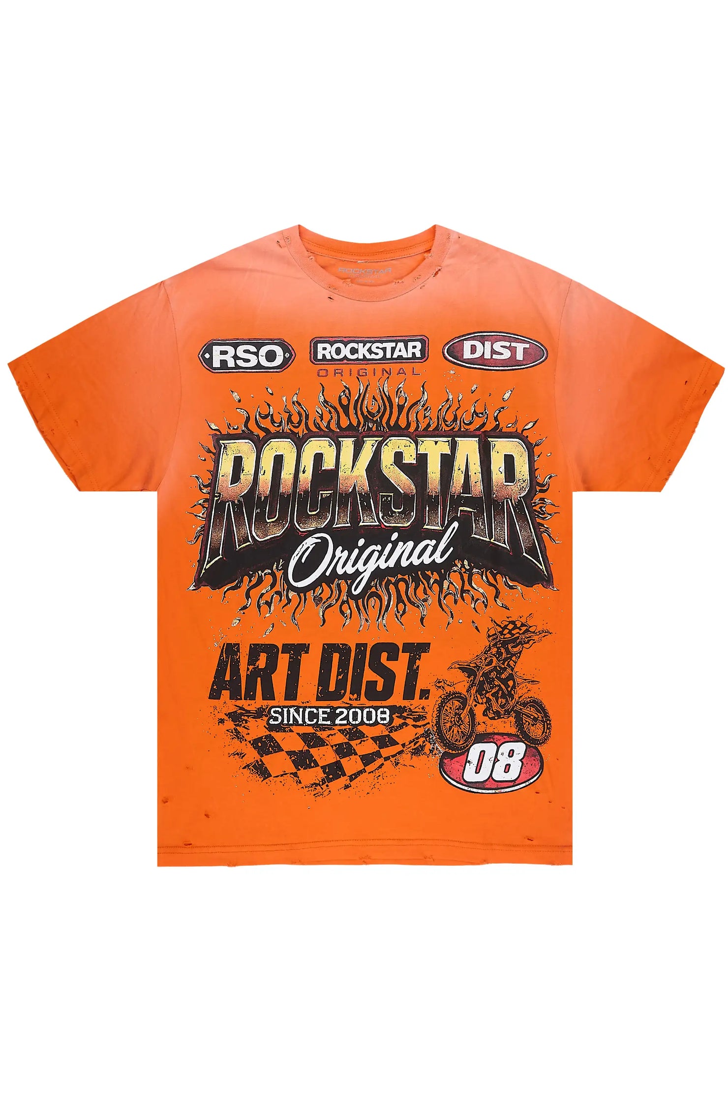 Lewis Orange Oversized Graphic T-Shirt