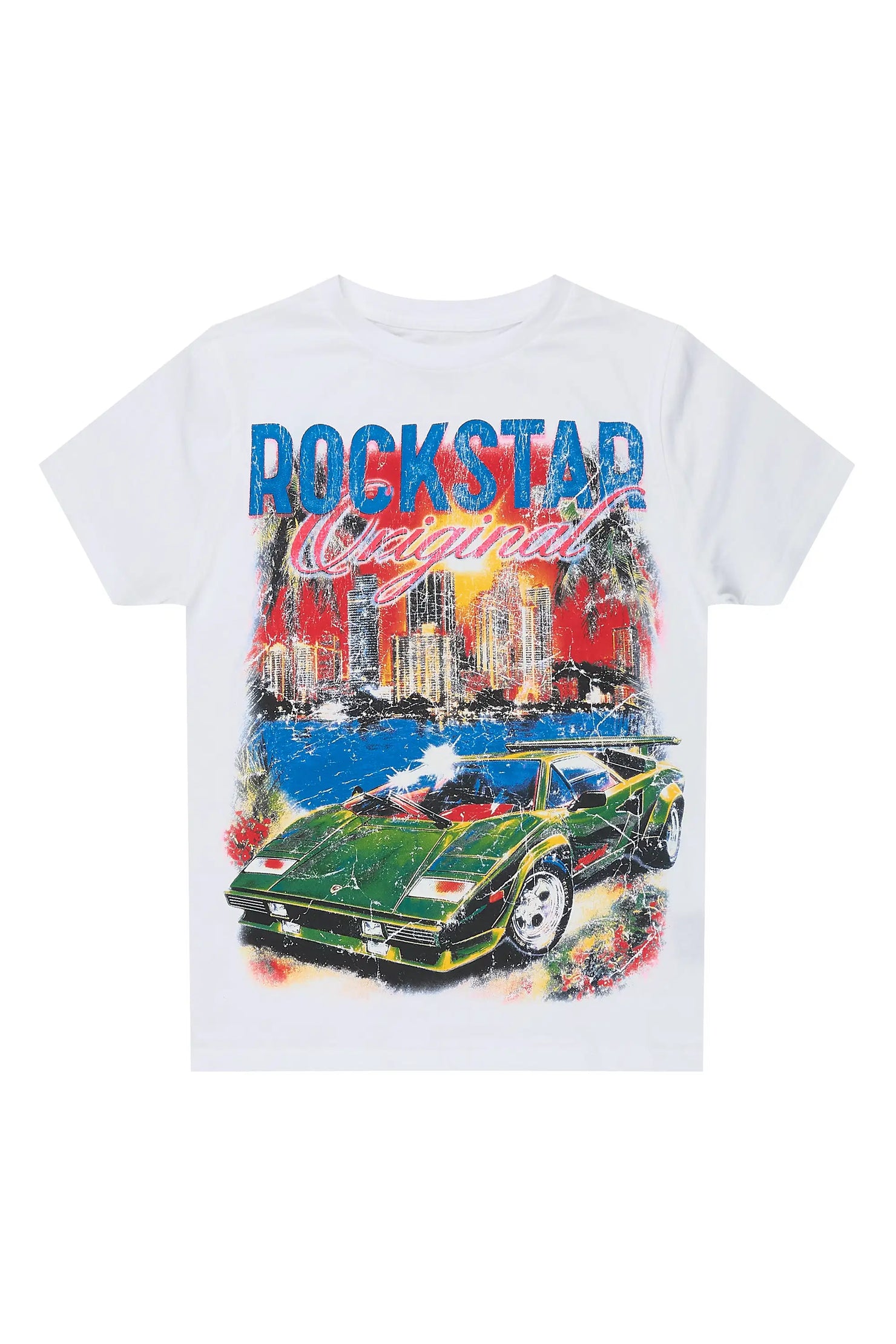 Boys Jhaezar White Graphic T-Shirt