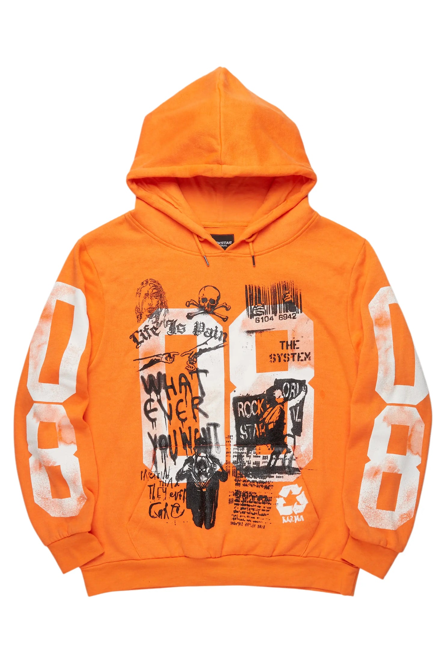 Kamille Orange Oversized Hoodie