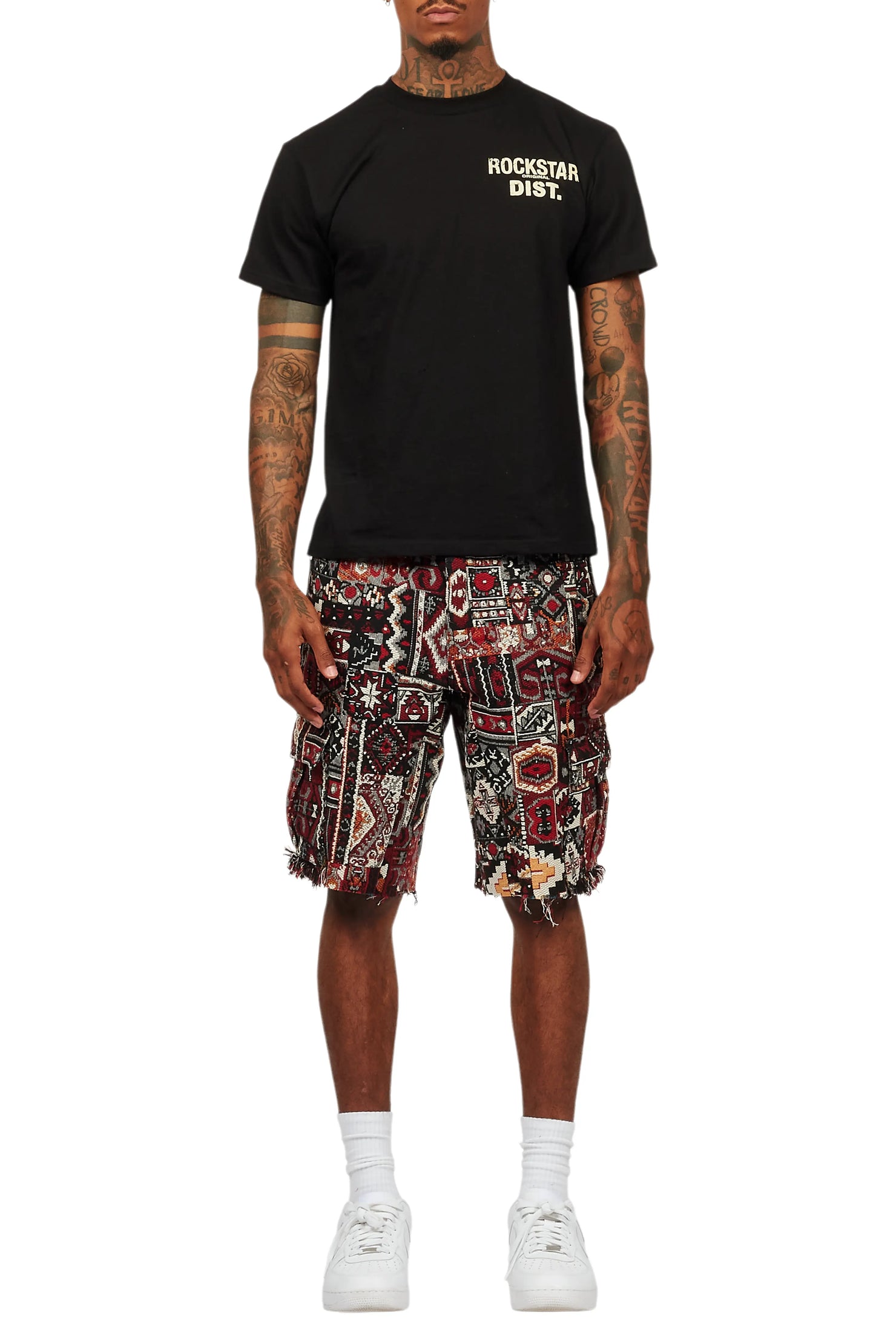 Lake Black/Beige T-Shirt/Tapestry Short Set