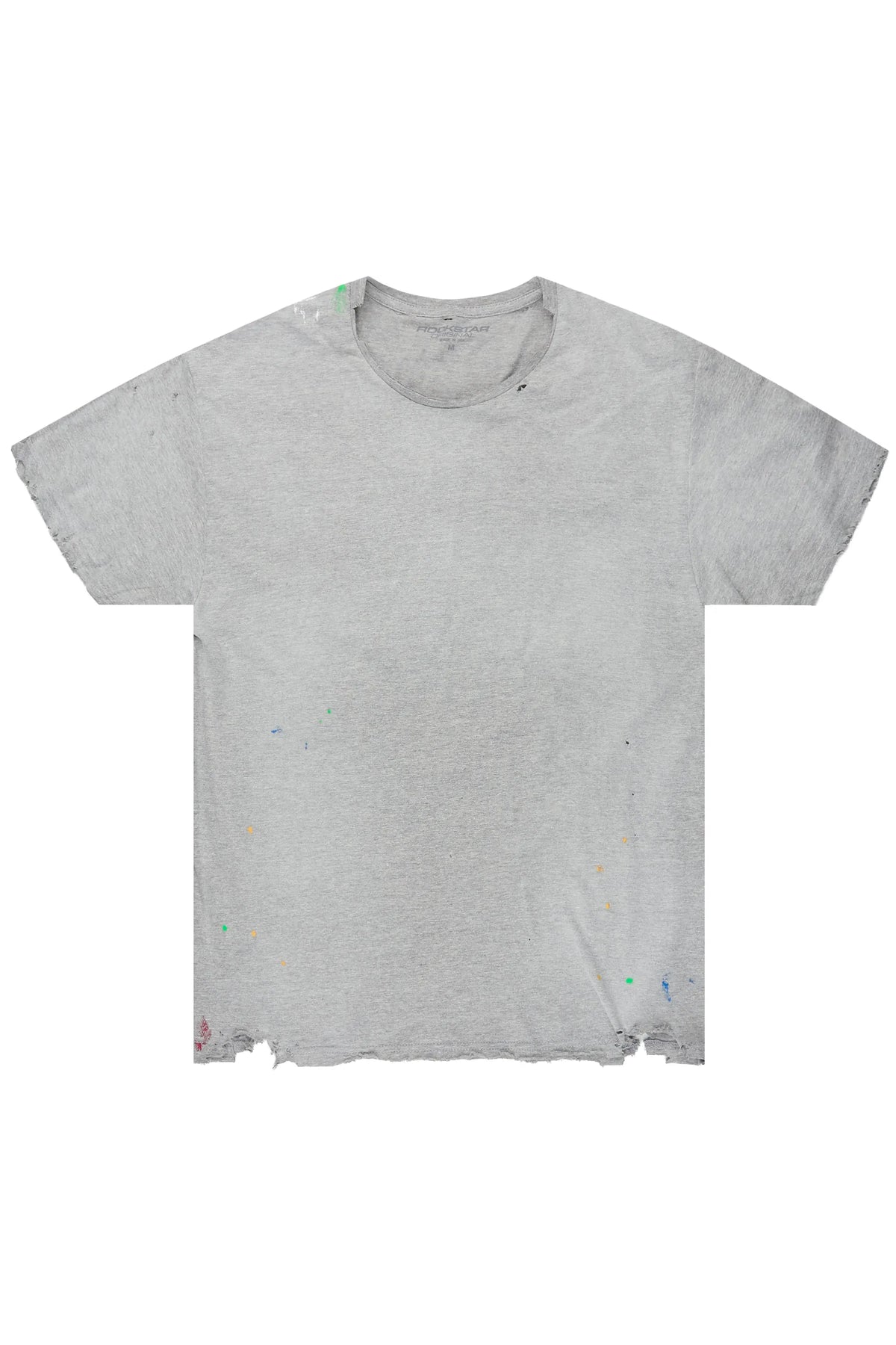 Lazzo Heather Grey Distressed T-Shirt