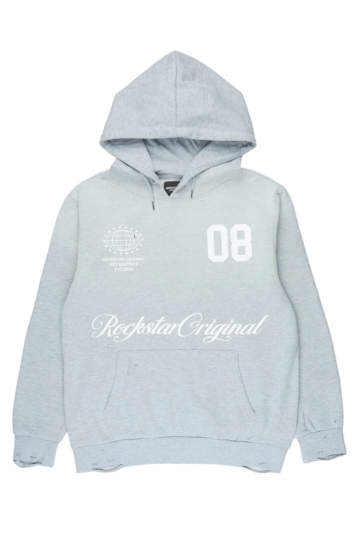 Porcia Heather Grey Graphic Hoodie