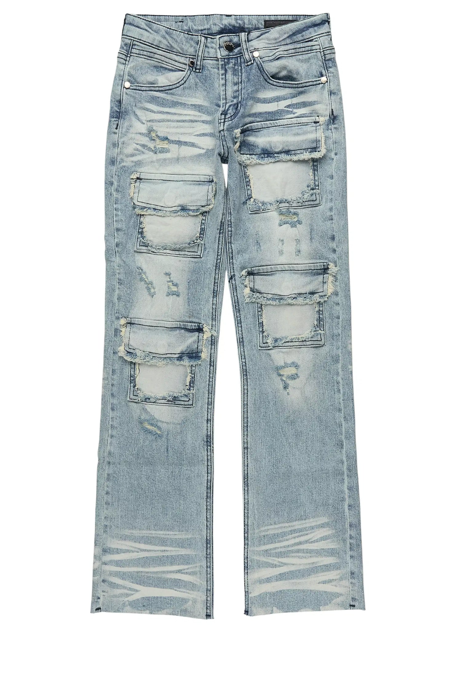 Boys Petrus Blue Stacked Flare Jean
