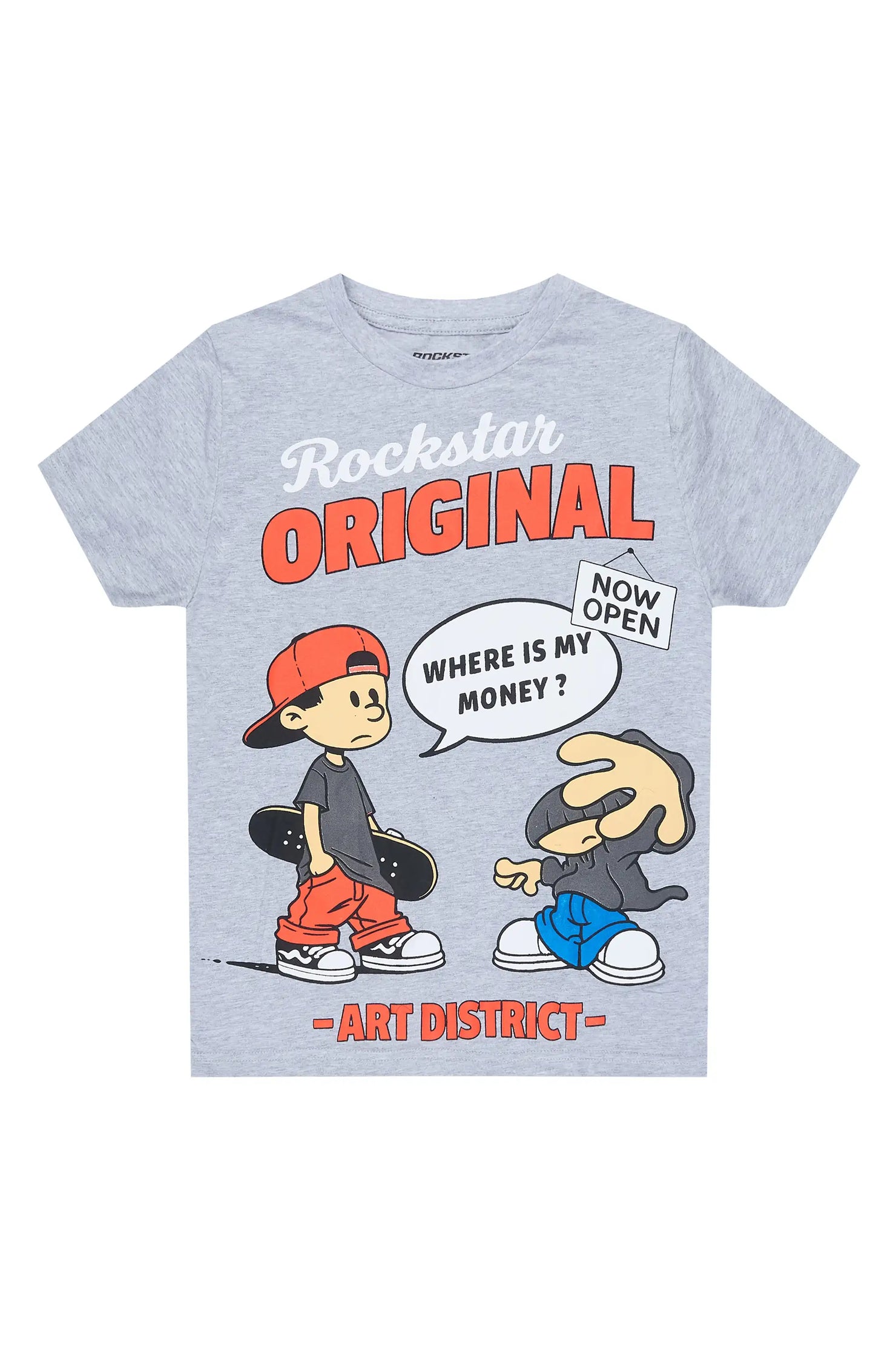 Boys Slade Heather Grey Graphic T-Shirt