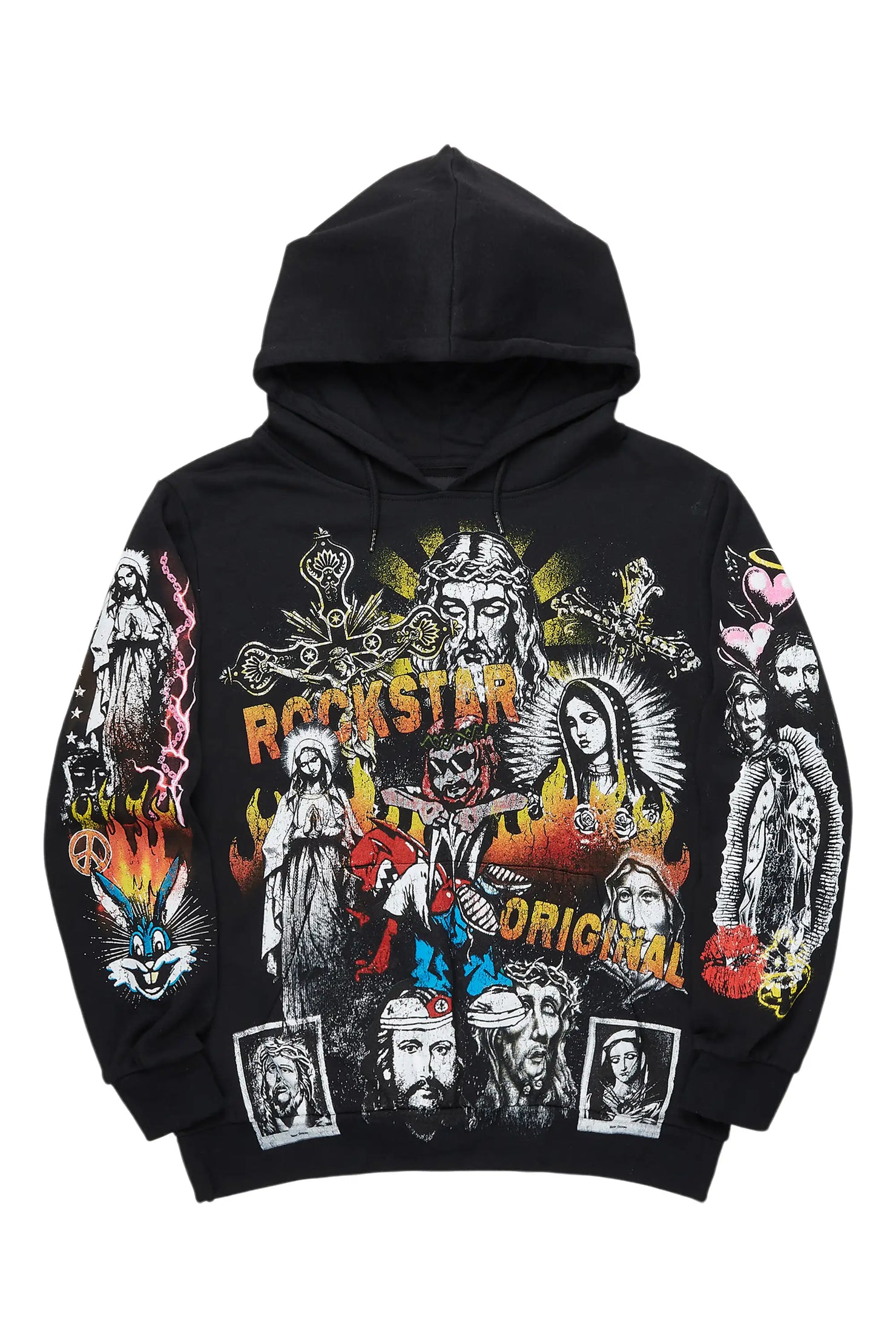 Santos Black Graphic Hoodie