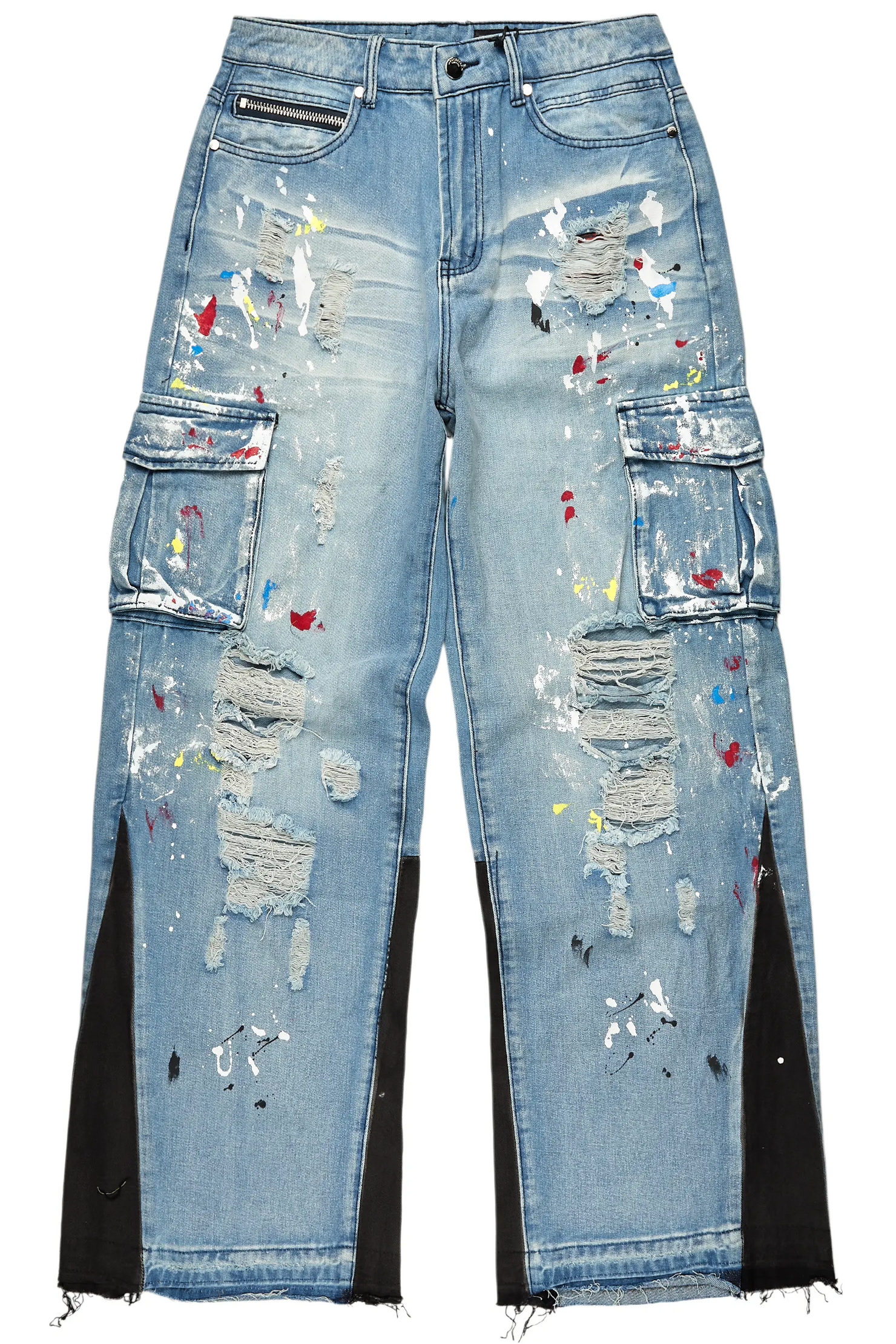 Dru Blue Painter Baggy Cargo Jean