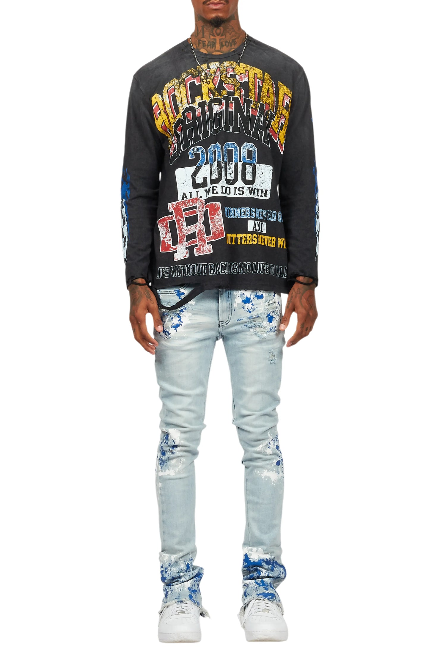 Kodak Blue Painter Stacked Flare Jean