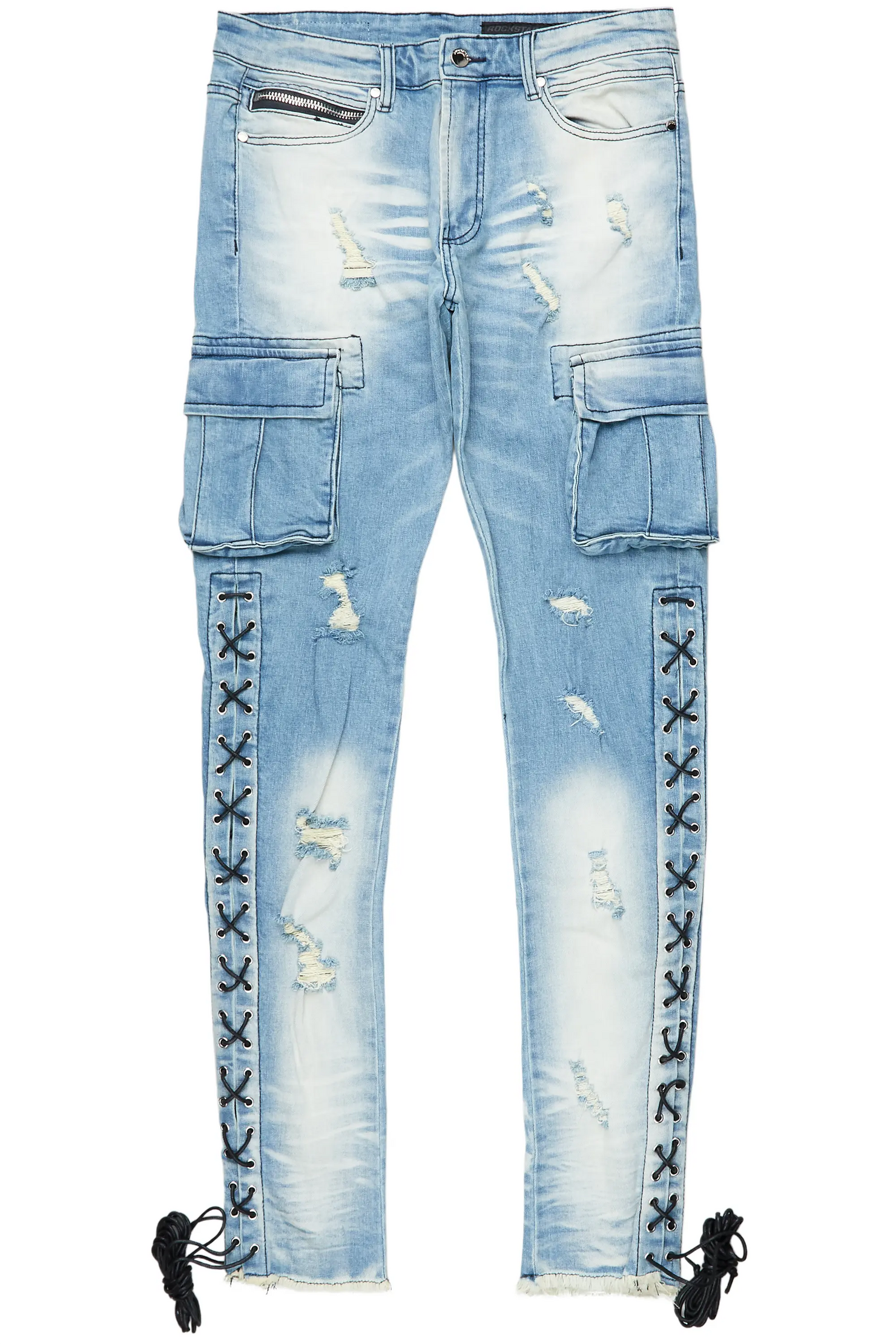 Ronoh Light Wash Stacked Flare Jean