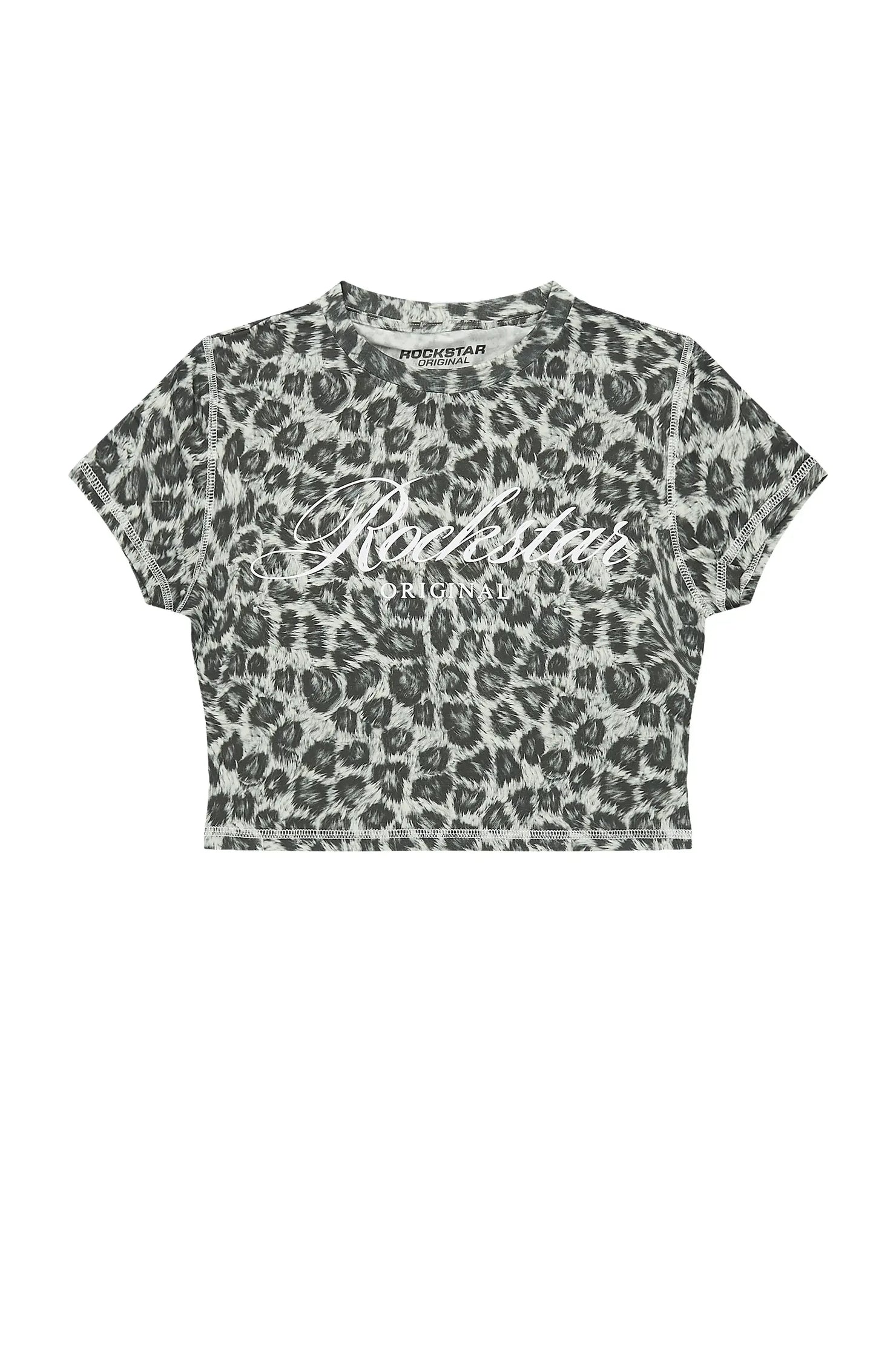 Sharae Grey Cheetah Baby Tee Shirt
