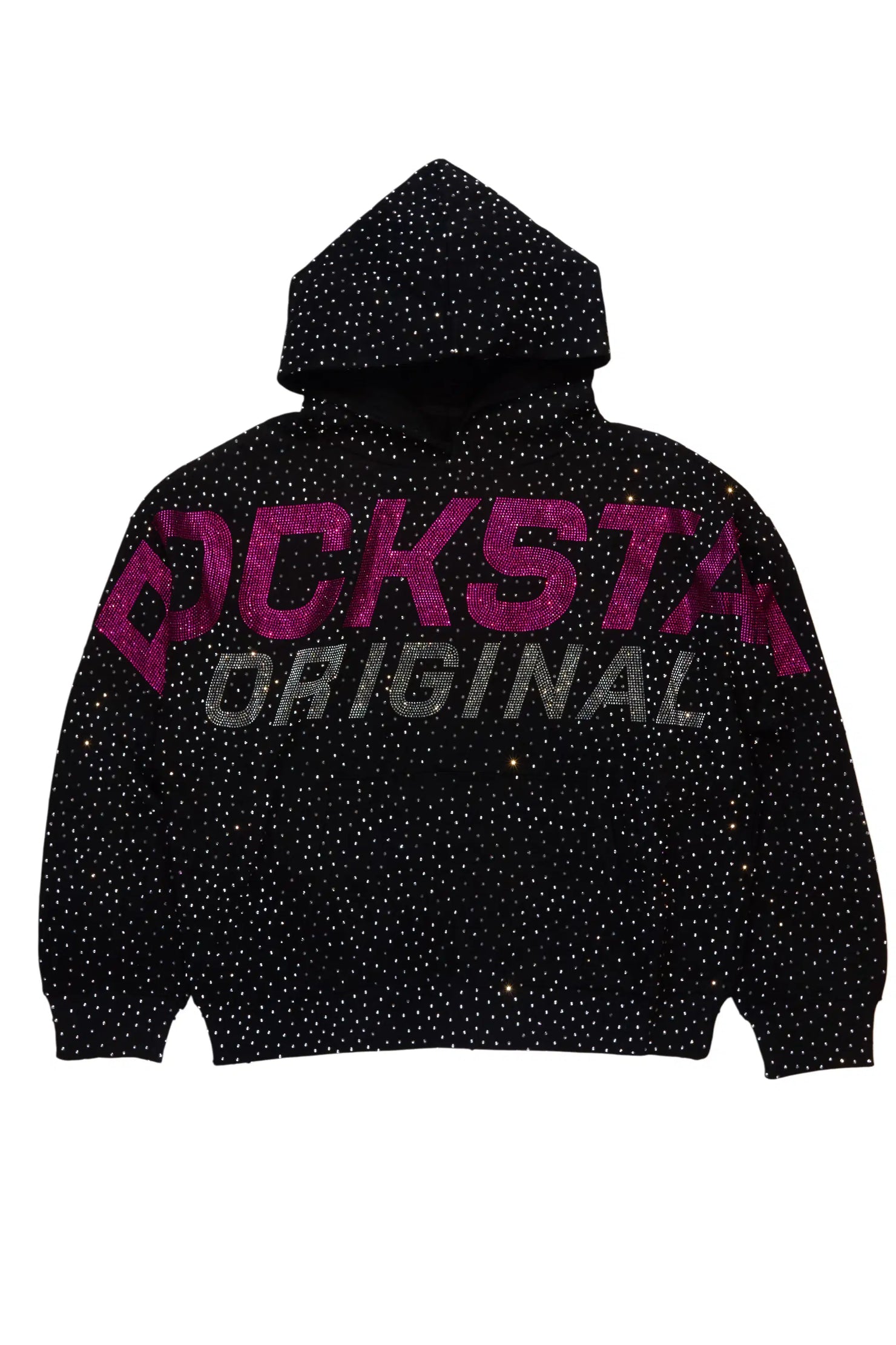 Roshanda Black Rhinestone Hoodie