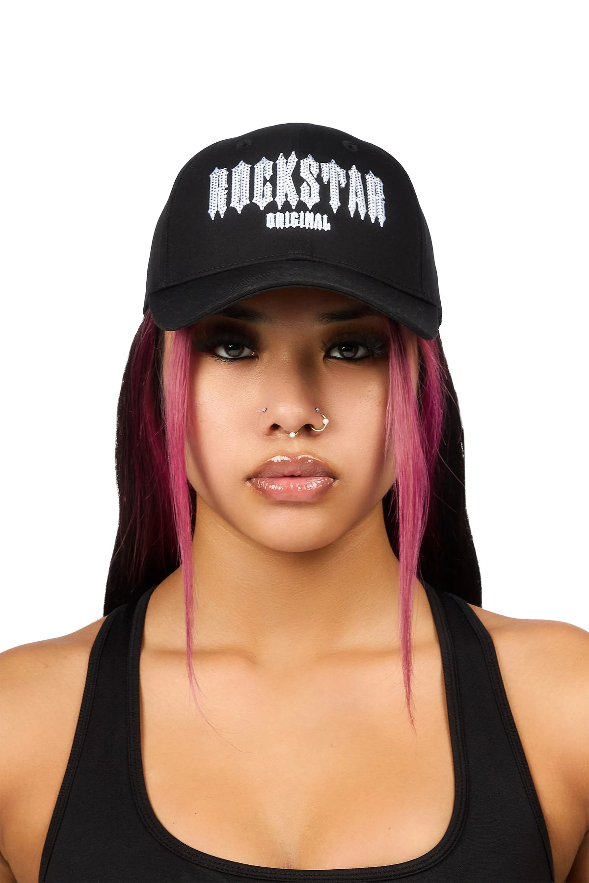 Tabrishia Black Rhinestone Trucker Hat