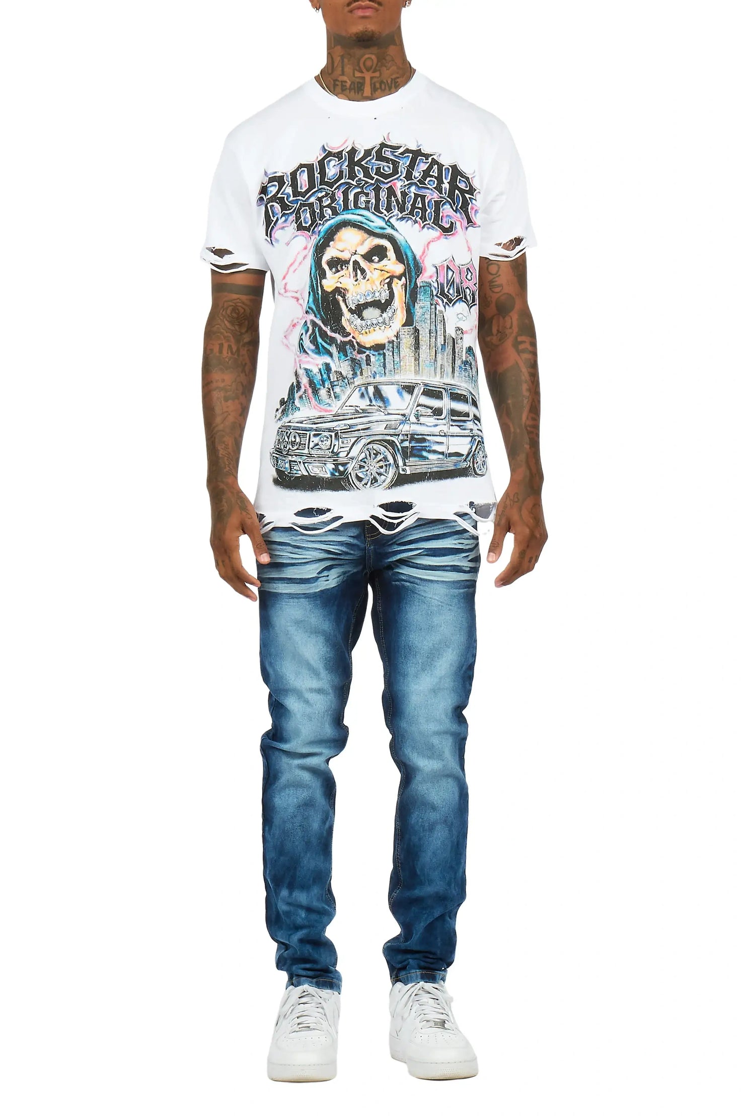 Jerell Medium Sand Blue Slim Fit Jean