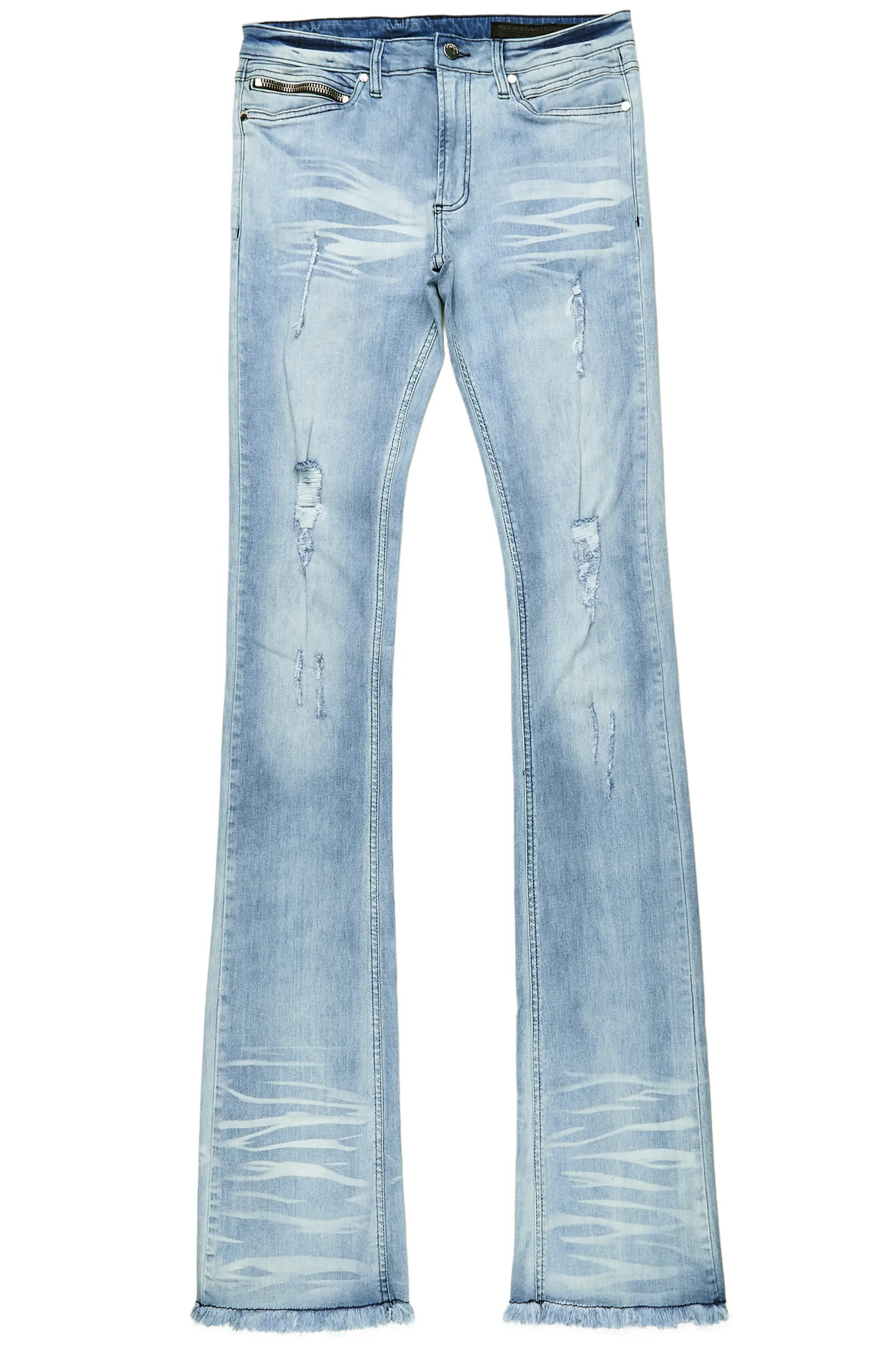 Faby Light Blue Super Stacked Flare Jean