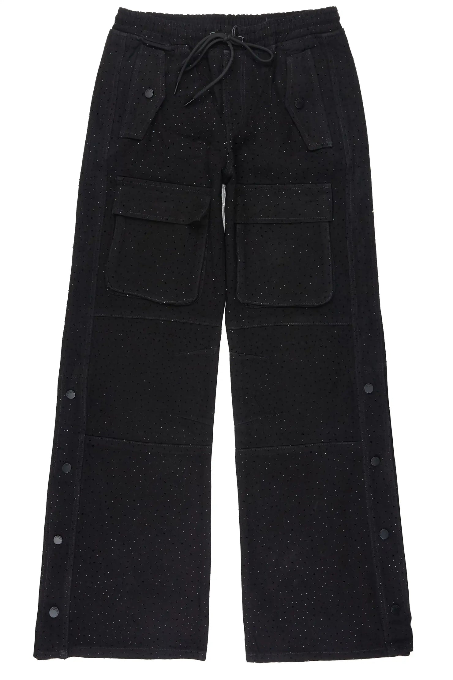 Yuri Black Rhinestone Baggy Fit Jean